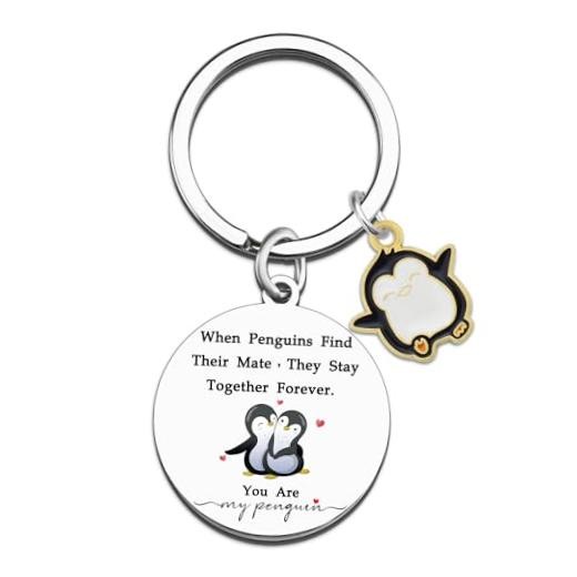 Penguin Keychain Gift for Husband Wife Romantic Gifts for Him
