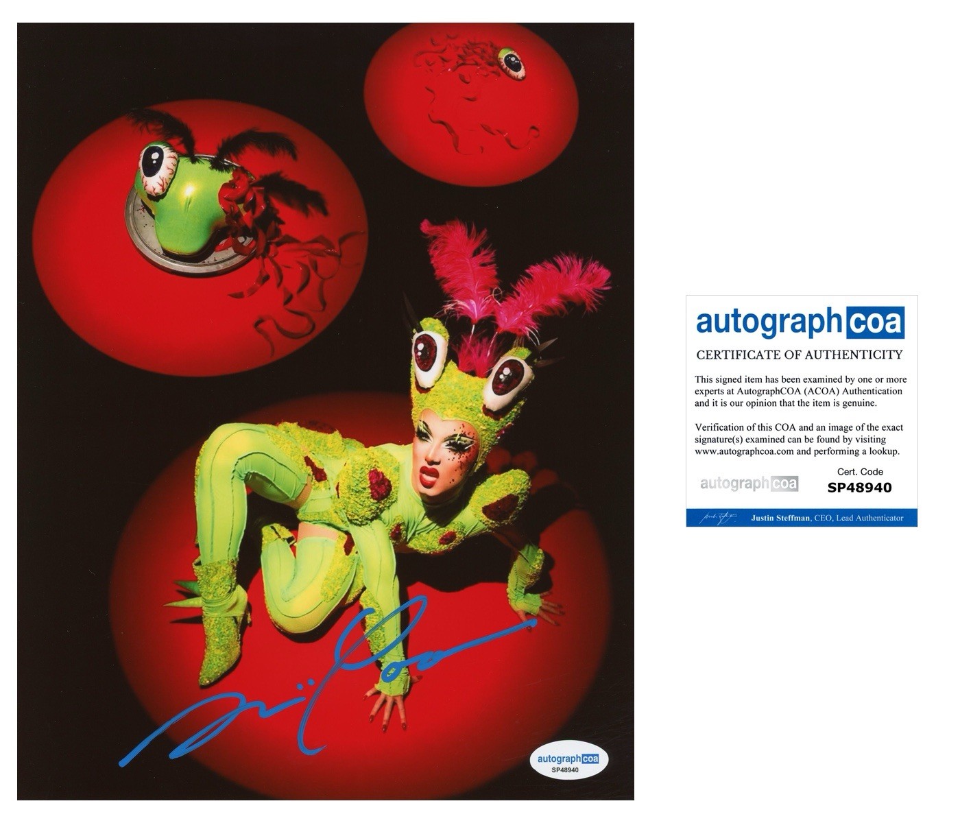 NINI COCO SIGNED RUPAUL’s DRAG RACE DRAG QUEEN 8x10 PHOTO - ACOA COA
