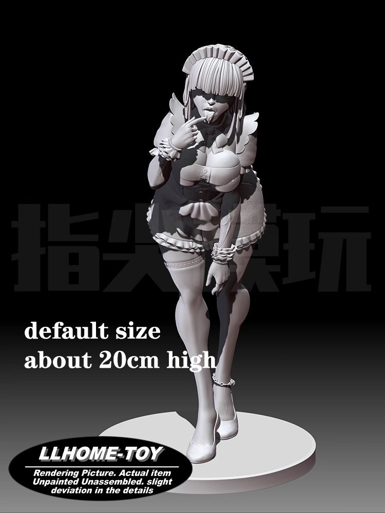 Anime octopus girl apron dress terrified Resin 3D Print GK Kit Figure Unpainted