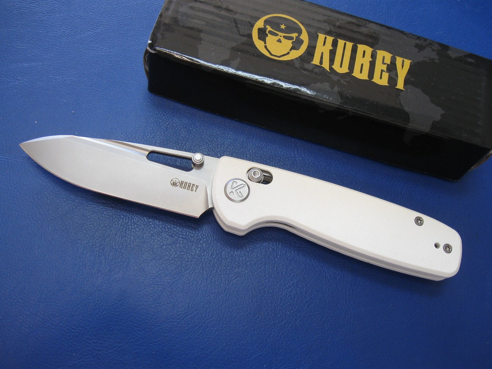 Kubey KU248G Bluff G-10 14C28N Cross Bar Lock Knife NIB