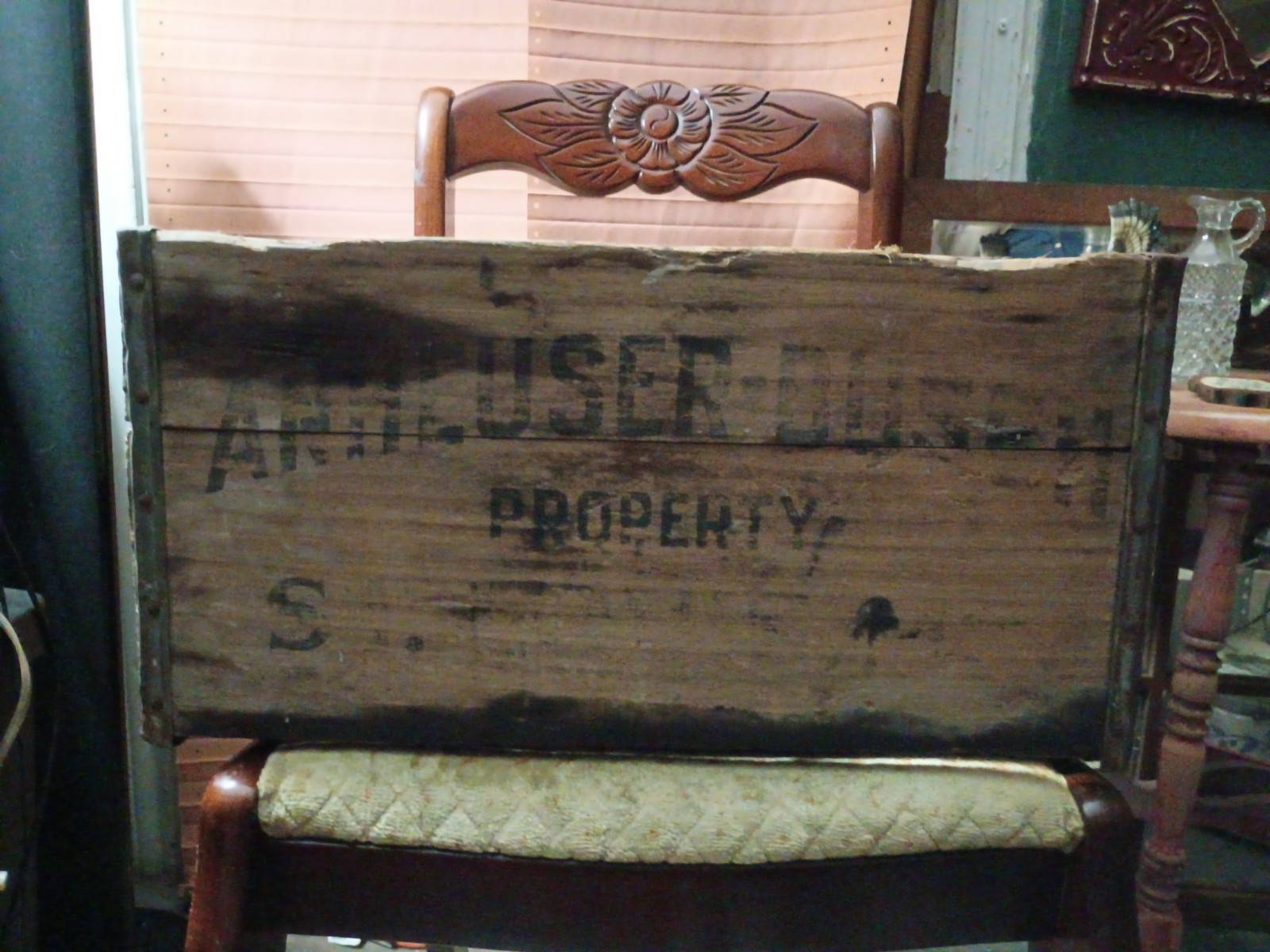 Vintage 1933 Anheuser Busch Wooden Beer Crate Rare Post Prohibition History 