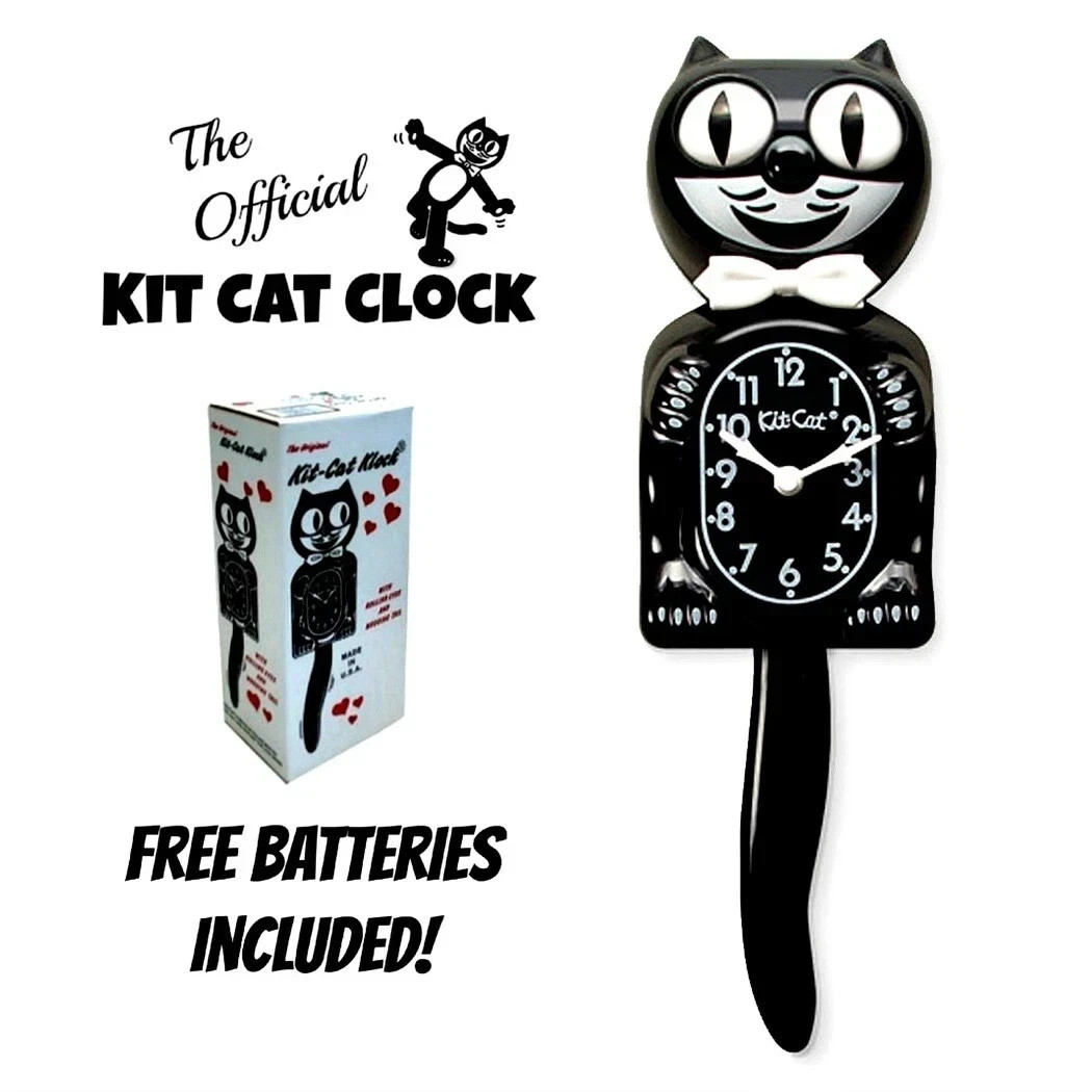 CLASSIC BLACK KIT CAT CLOCK 15.5\