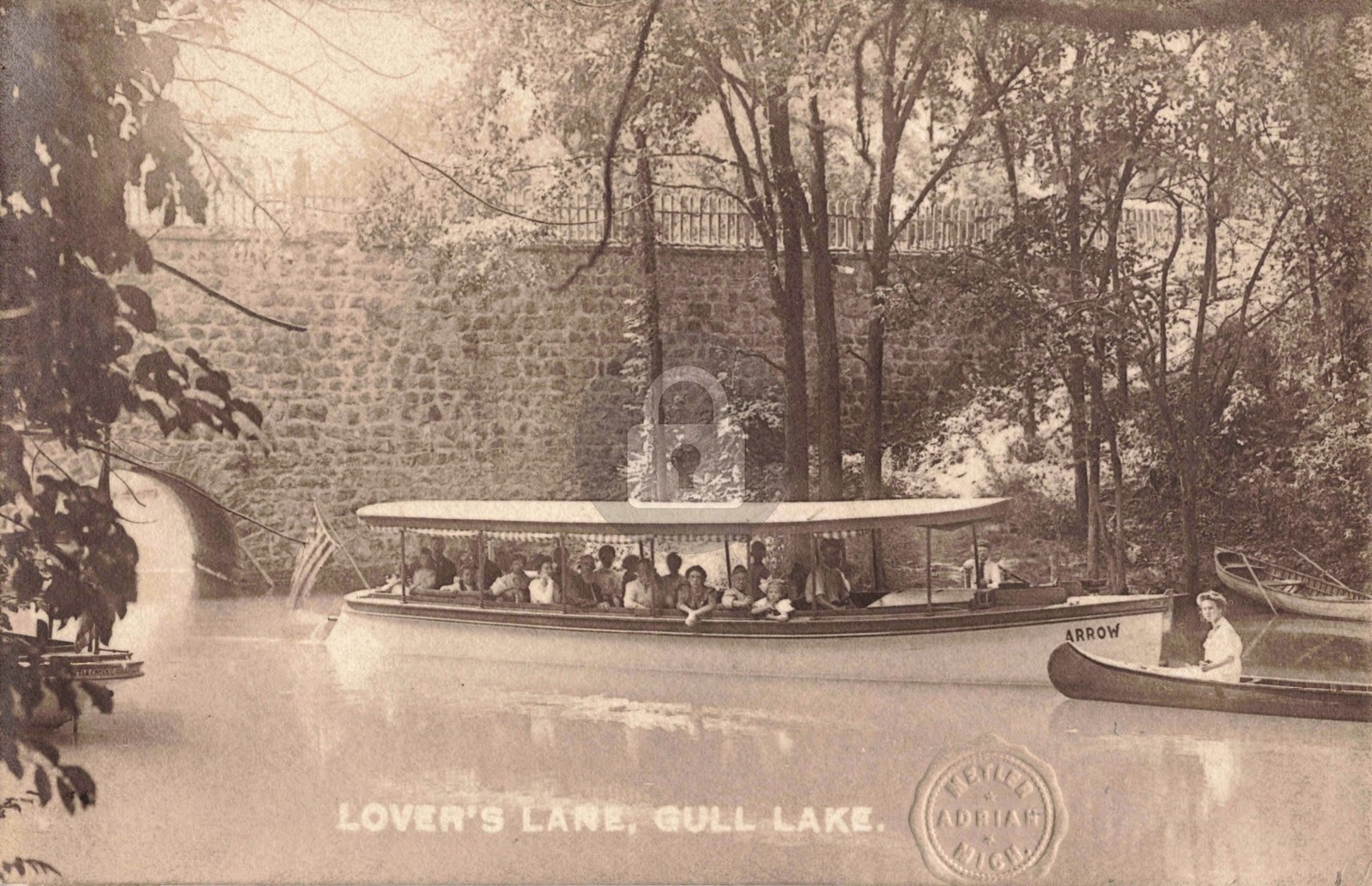 Lover's Lane, Gull Lake MI Michigan RPPC Photo Postcard COPY