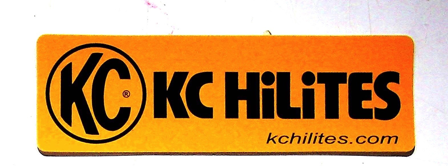 KC HiLiTES Automotive Decal Sticker Vinyl Logo Yellow Rectangle Off-Road Truck