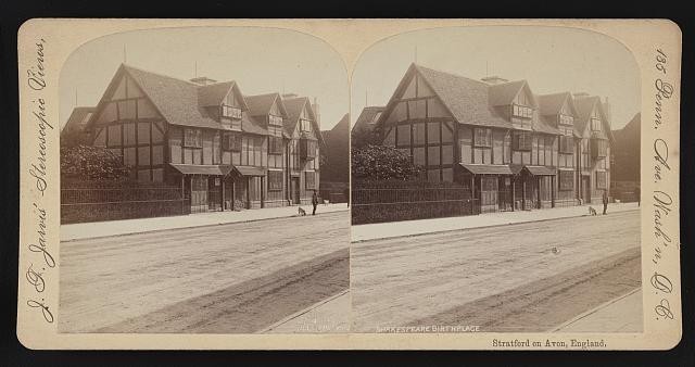 Photo:Stratford on Avon England Shakespeare Birthplace 1900s Tudor House