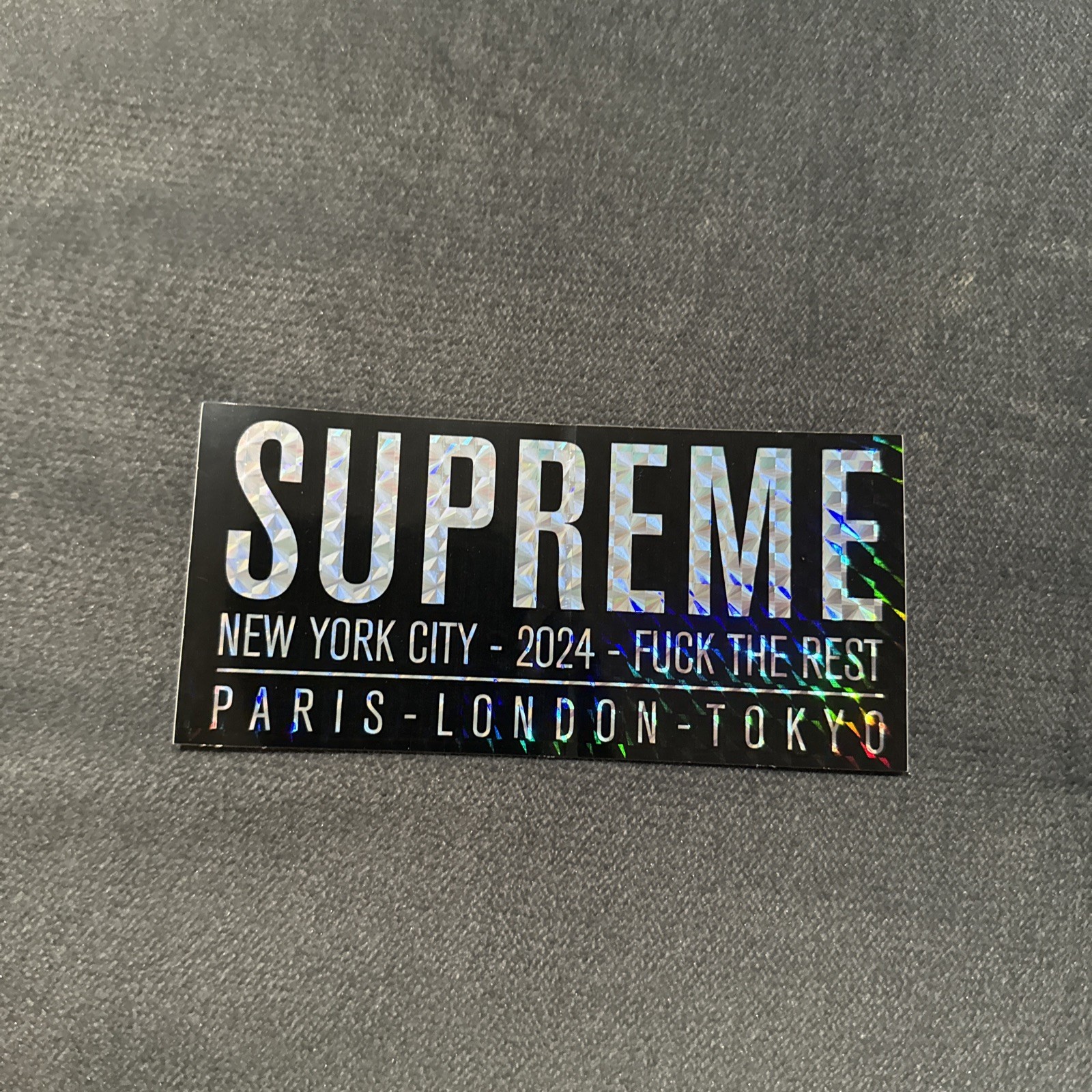 Supreme Silver Supreme New York City 2024 Sticker