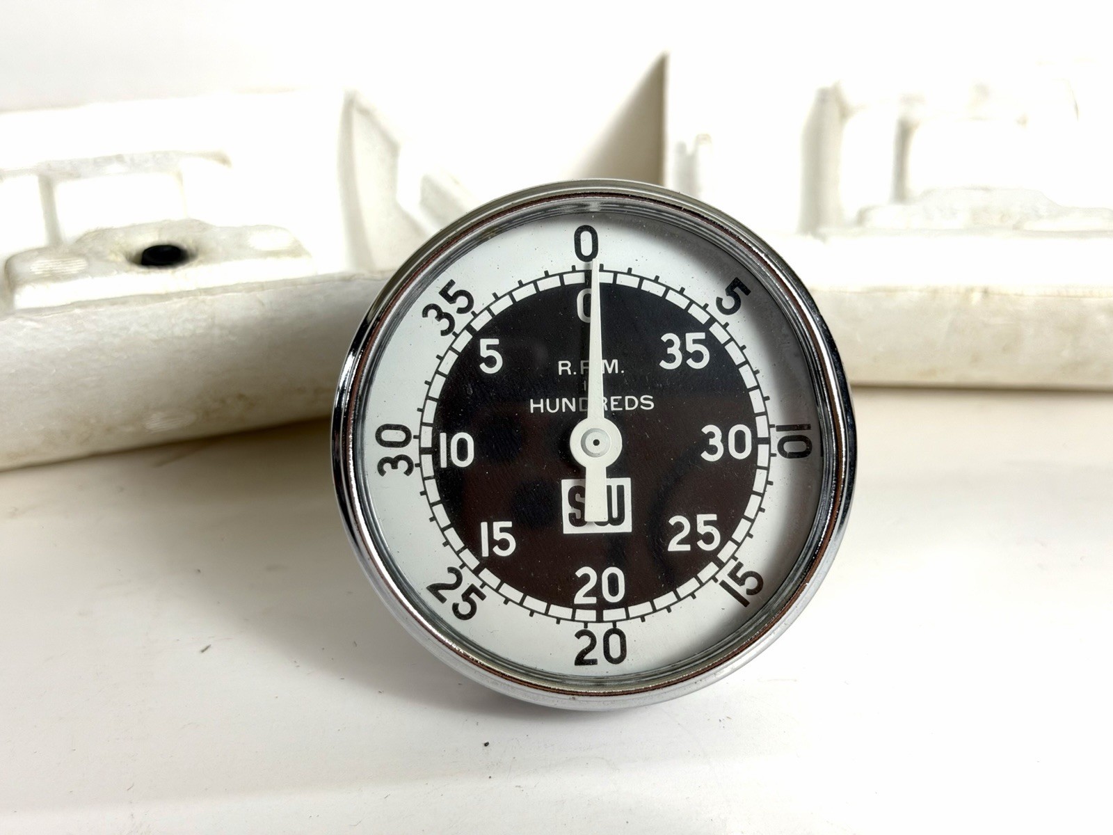 NOS Vintage Stewart Warner Hand Held Tachometer w/ Original Box