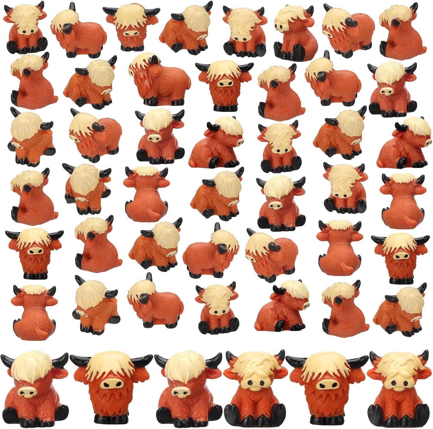 50 Pcs Mini Resin Highland Cow Figurines Bulk Mini Cow Figurines Cute Resin Mini 50 Pcs Mini Resin Highland Cow Figurines Bulk Mini Cow Figurines Cute Resin Mini