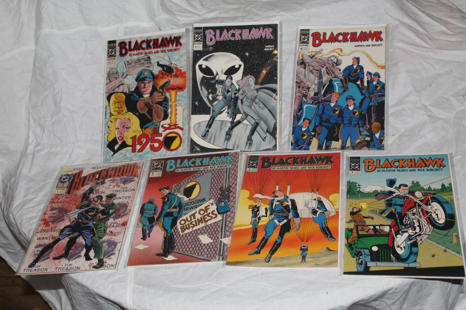 Lot of 7 Issues DC Comics BLACKHAWK Special #1, #6, 8, 9, 11, 15&16 VF Condition