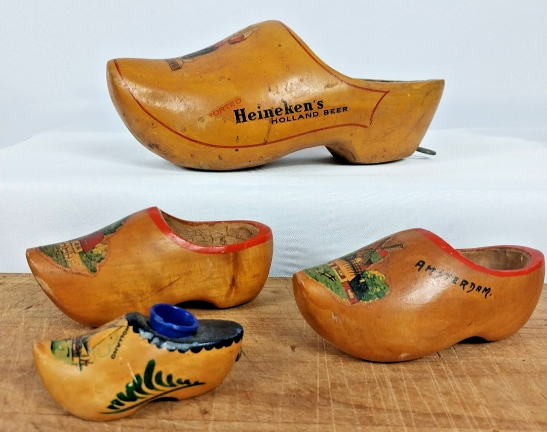 Vintage   Wooden Clog Shoe Heineken\'s Holland Beer Bar Advertising Decor