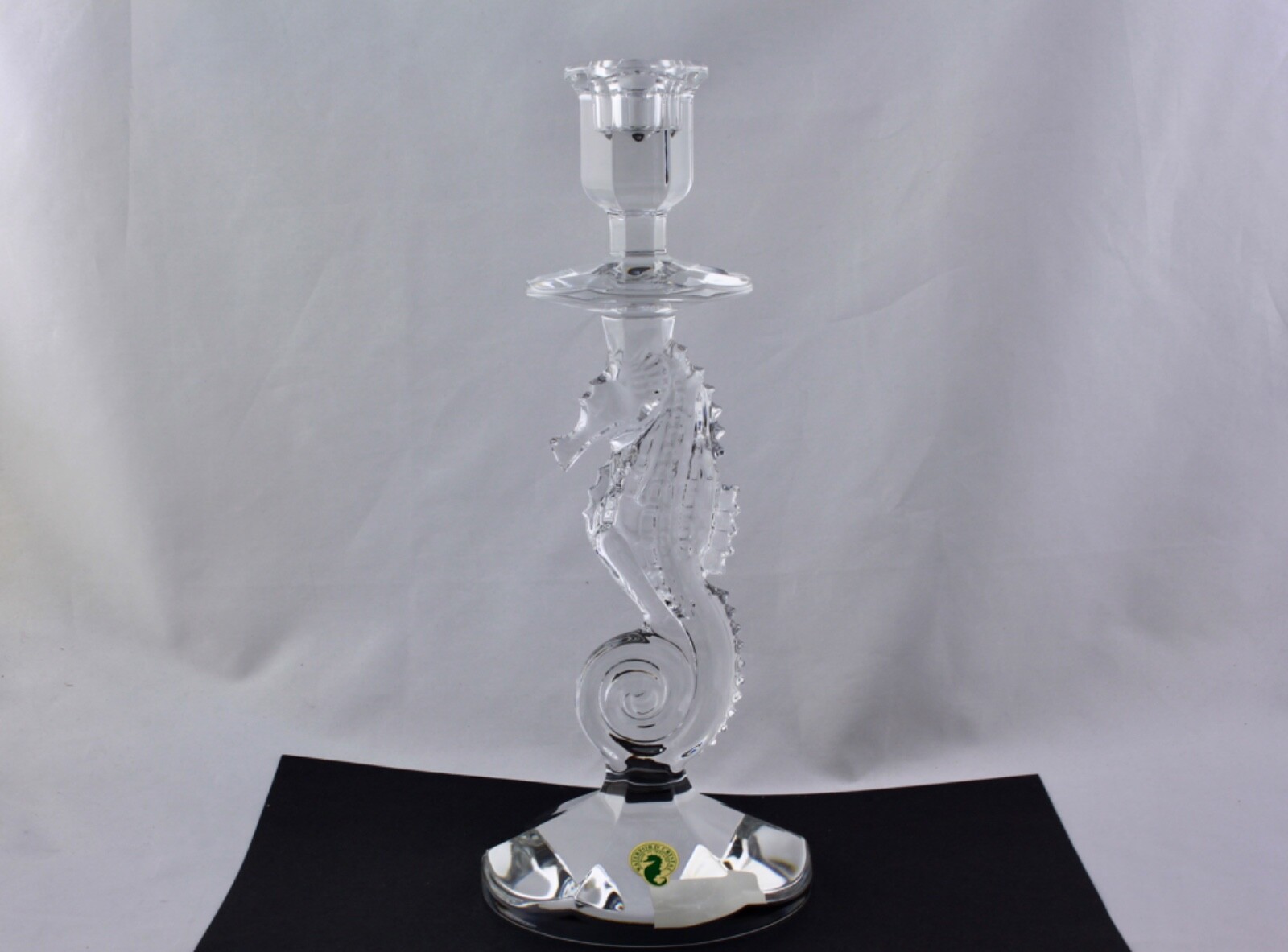 WATERFORD CRYSTAL SEAHORSE 11-1/2” CANDLESTICK – MINT