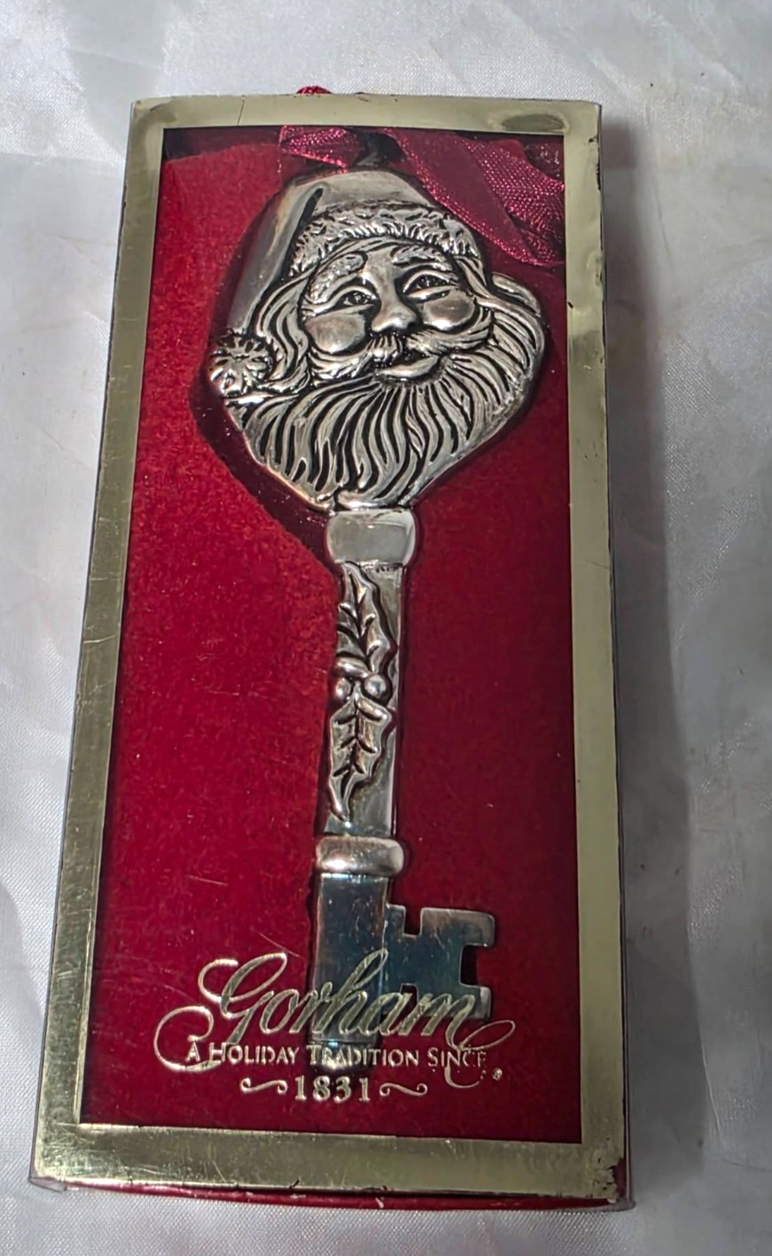 Gorham Old St. Nick\'s Key Silver-plated Santa Ornament Santa Claus