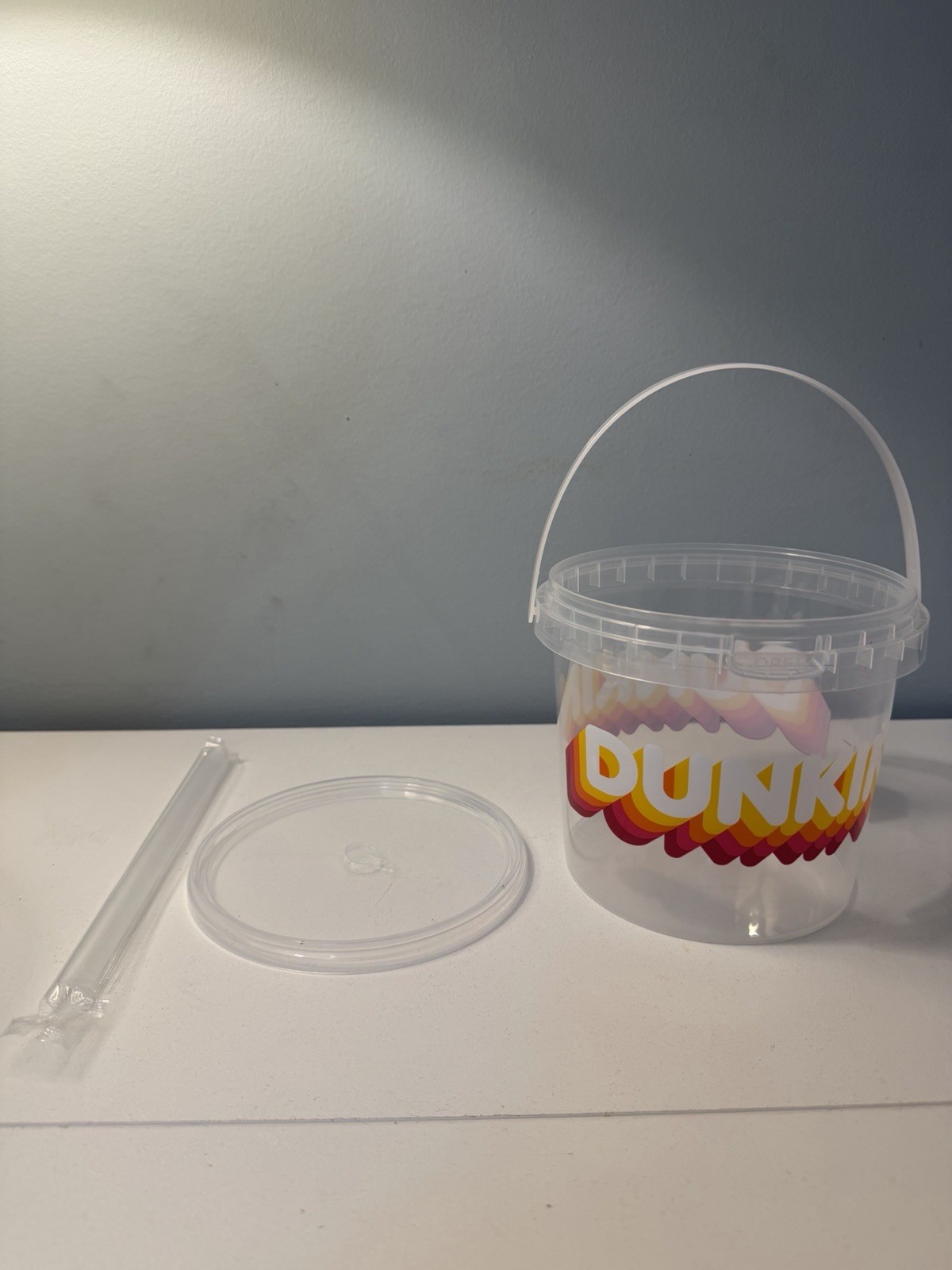NEW Dunkin Donuts Limited Edition 48 Oz 2026 Bucket Cup & Straw Authentic Viral