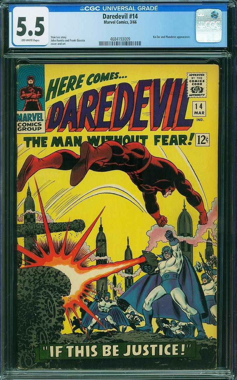 DAREDEVIL  # 14  Very Attractive NICE  CGC  5.5      4684193009