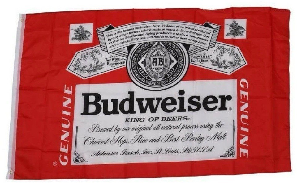3' x 5' Budweiser Beer Flag/Banner  