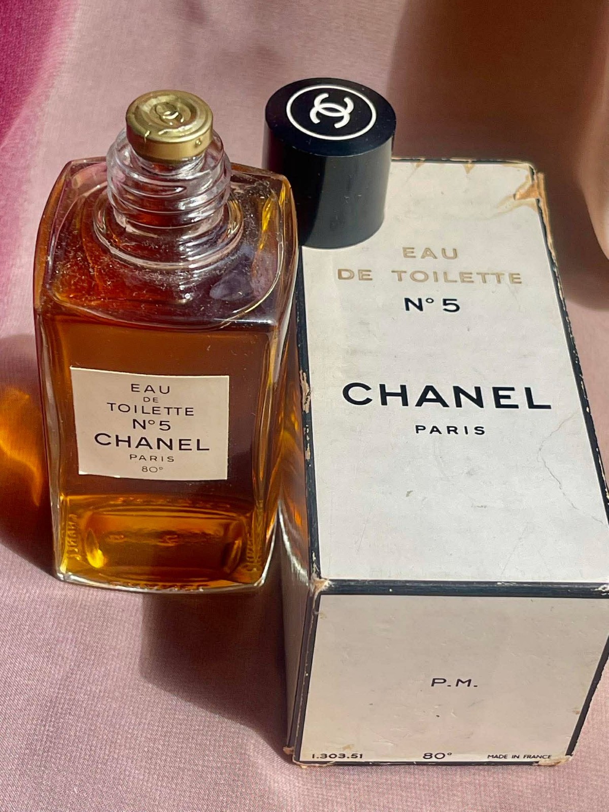 Vintage Chanel No.5 Paris Eau De Toilette P.M. 4oz Gold Sealed Foil