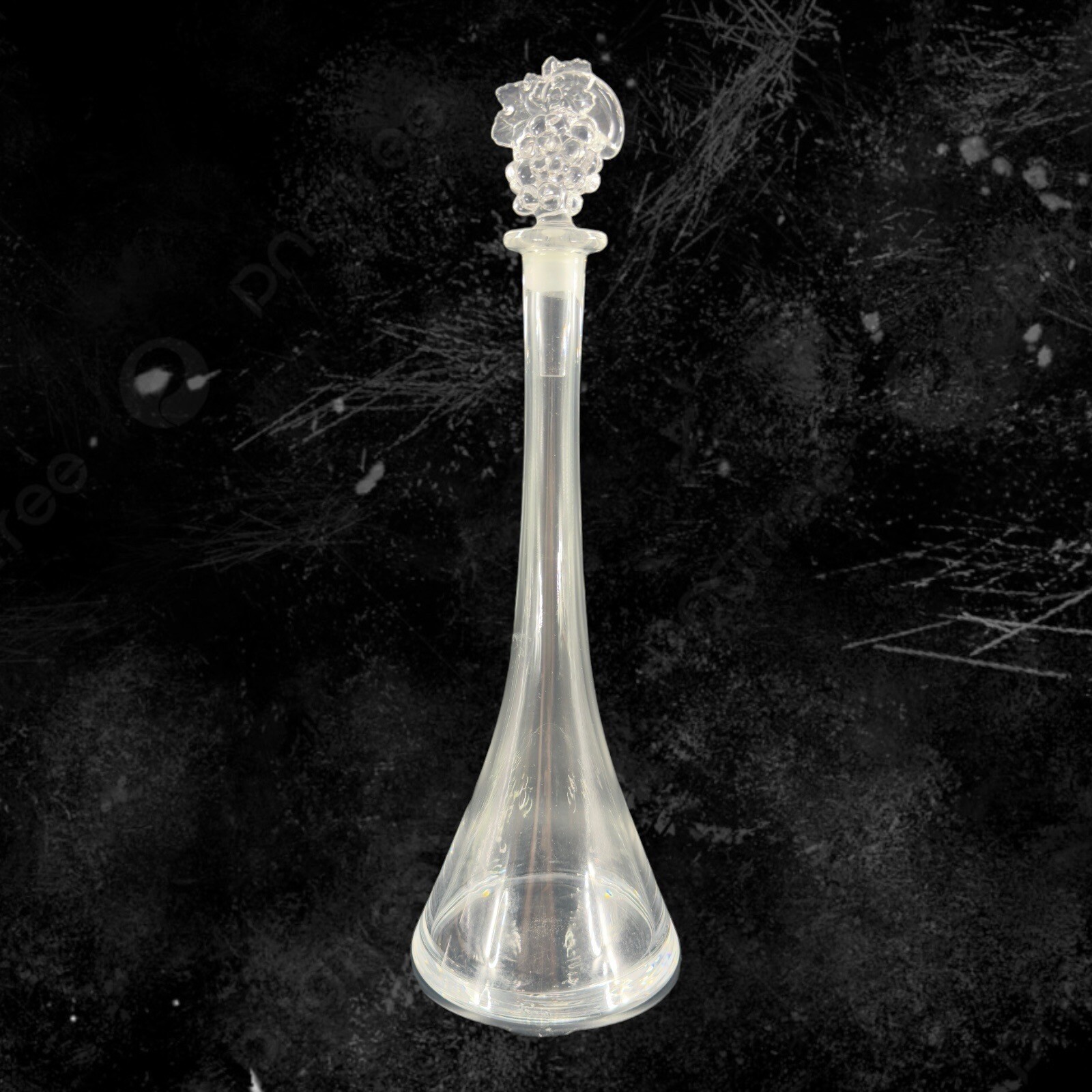 Orrefors Tall Clear Glass Crystal Decanter Olle Alberius Signed Made In Sweden