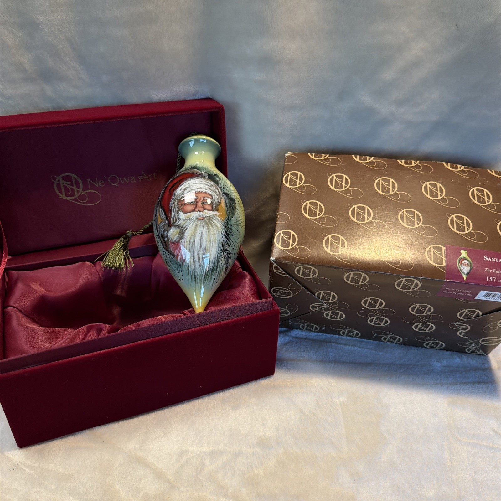 Ne\' Qwa Art ORNAMENT Santa EDITH DESIGN Collection 7” Vintage Christmas Holiday