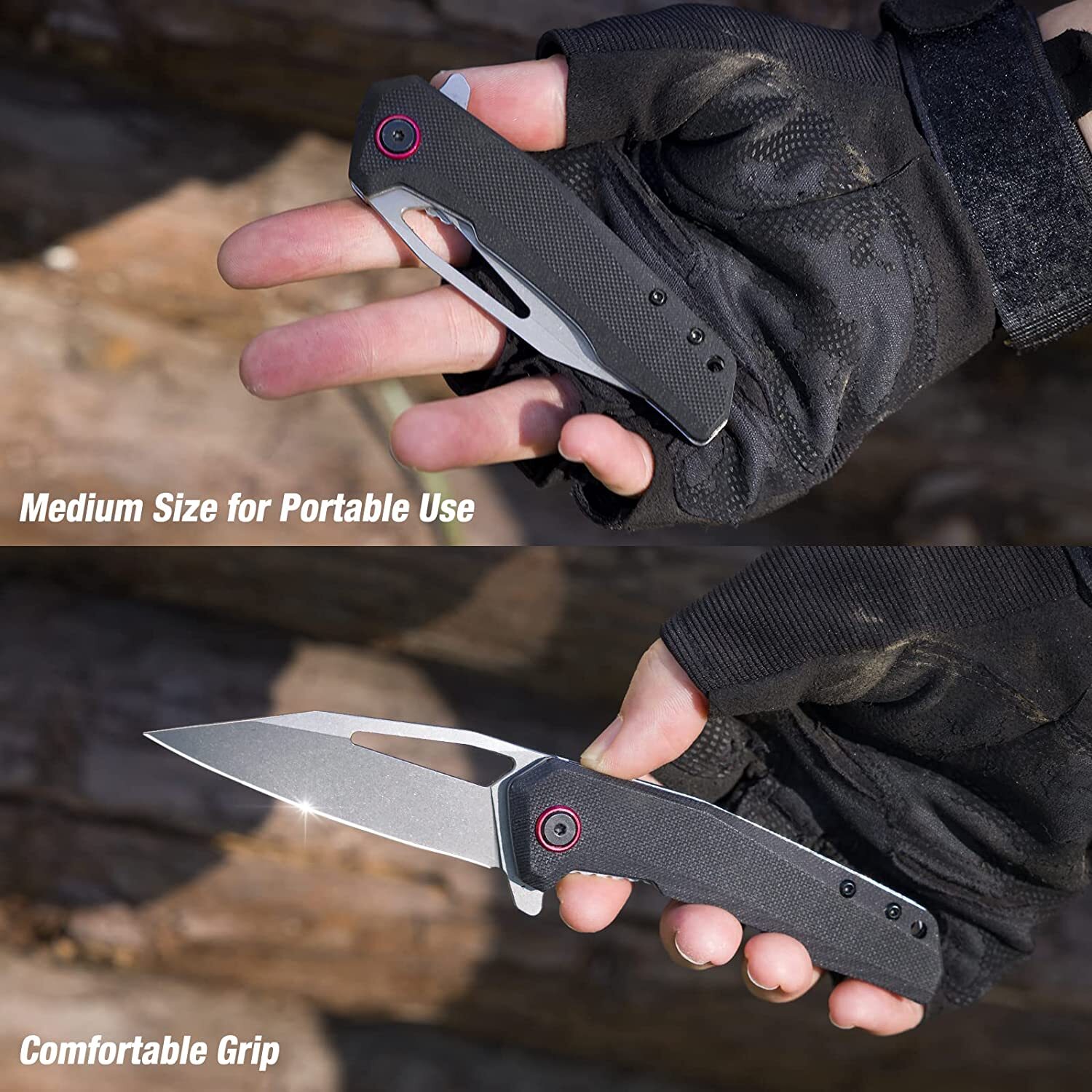 FLISSA Pocket EDC Knife Folding Knife 3.25\ FLISSA Pocket EDC Knife Folding Knife 3.25\