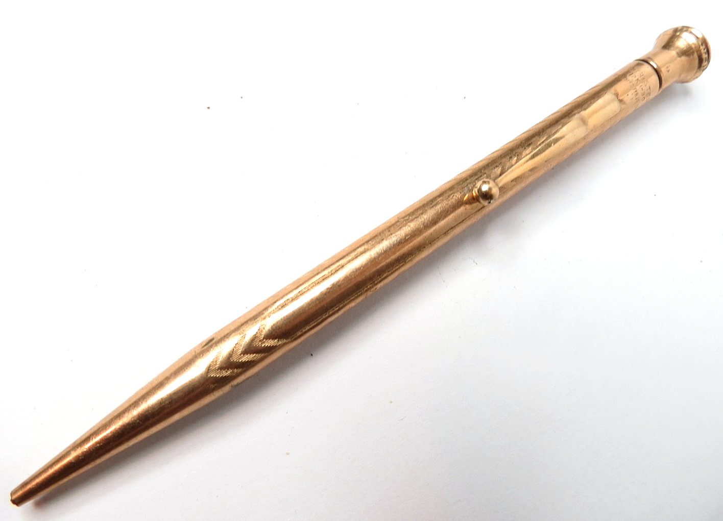 ANTIQUE WEBSTER YELLOW 12K GOLD FILLED MECHANICAL PEN PENCIL