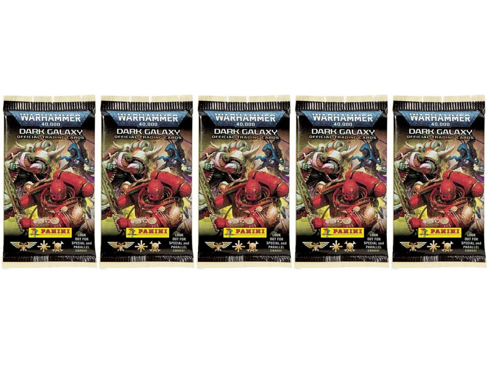 Lot of (5) 2023 Panini Warhammer 40k Dark Galaxy Sealed Booster Packs