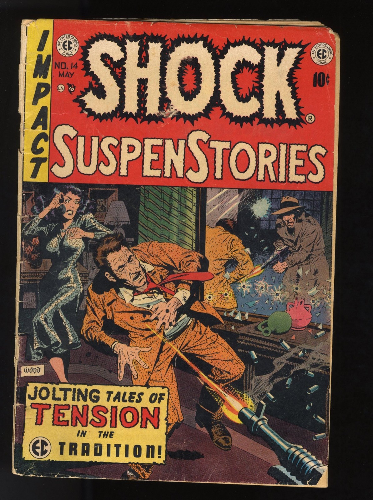 Shock Suspenstories #14 GD+ 2.5 EC Horror Wally Wood Cover EC 1954