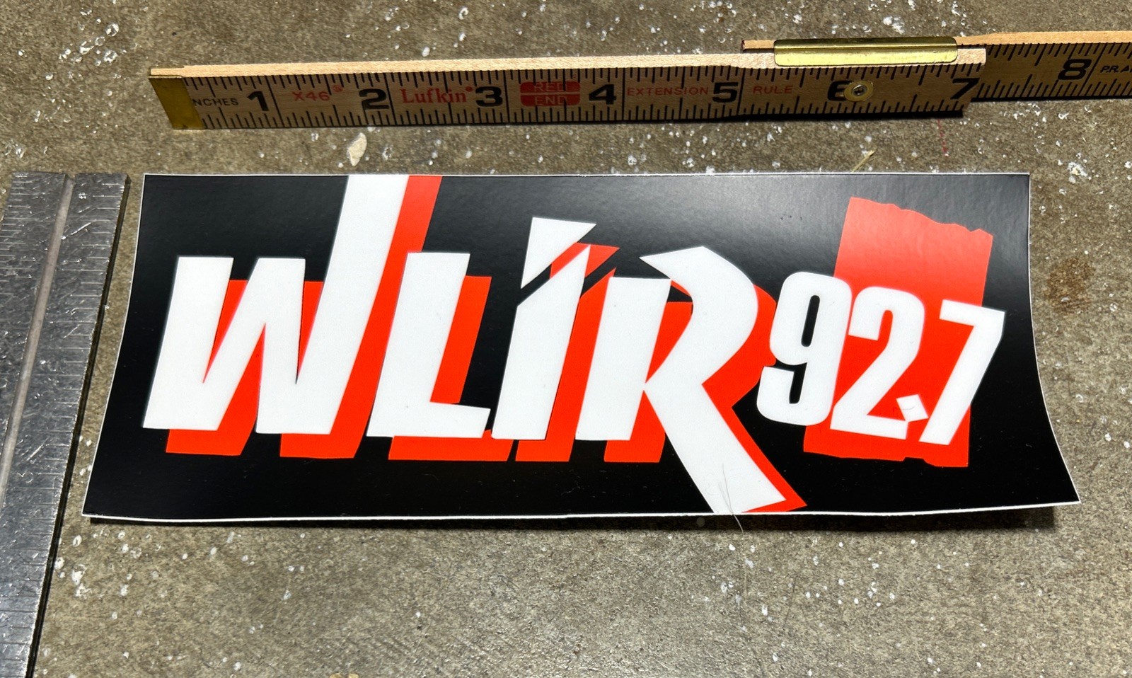 WLIR 92.7 Bumper Sticker 3-½ X 7-½ New Vinyl Outdoor Matt Finish WDRE