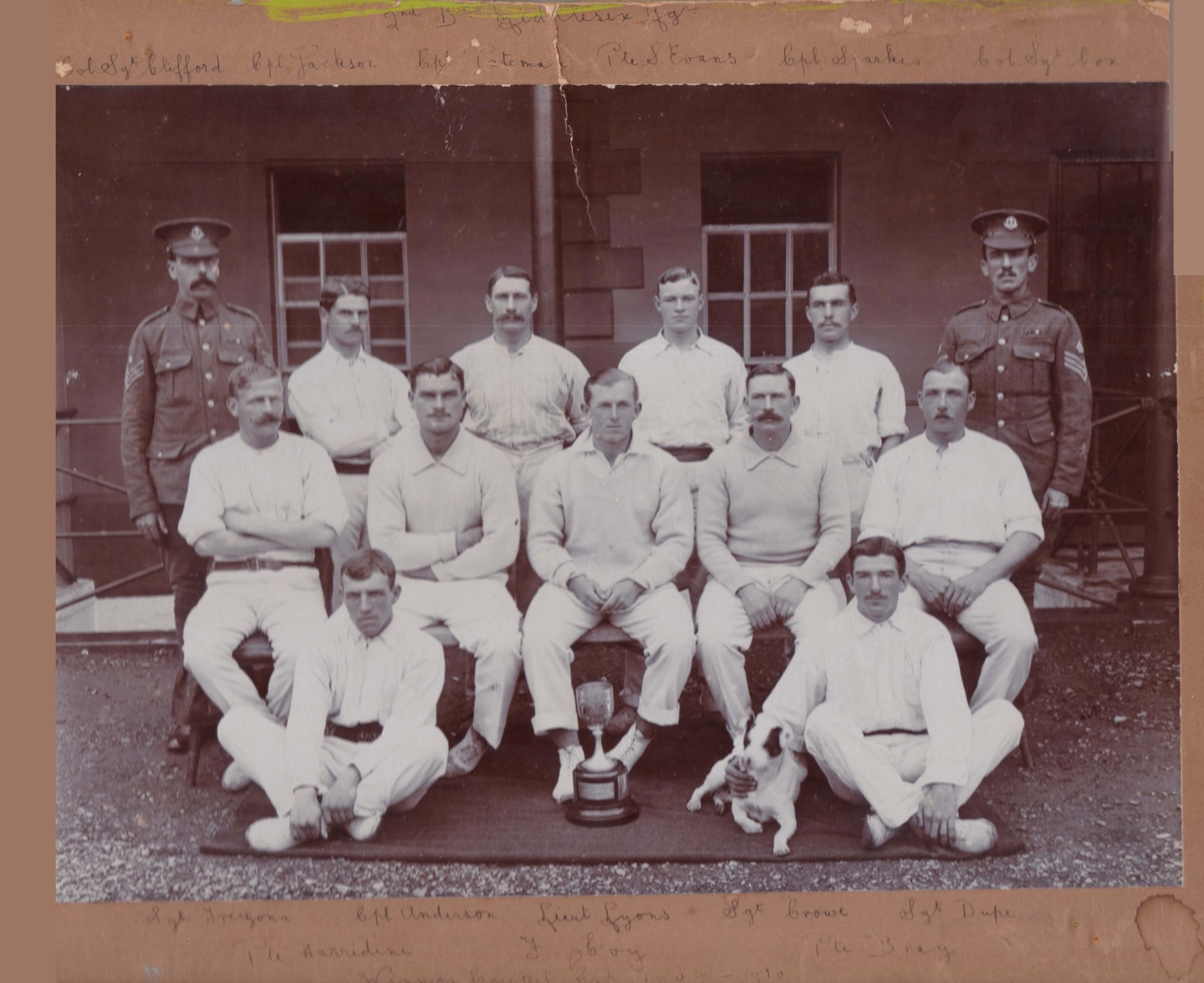 Vintage British photo - 1909 Cricket winners - Spiffy, mustached - Gay interest