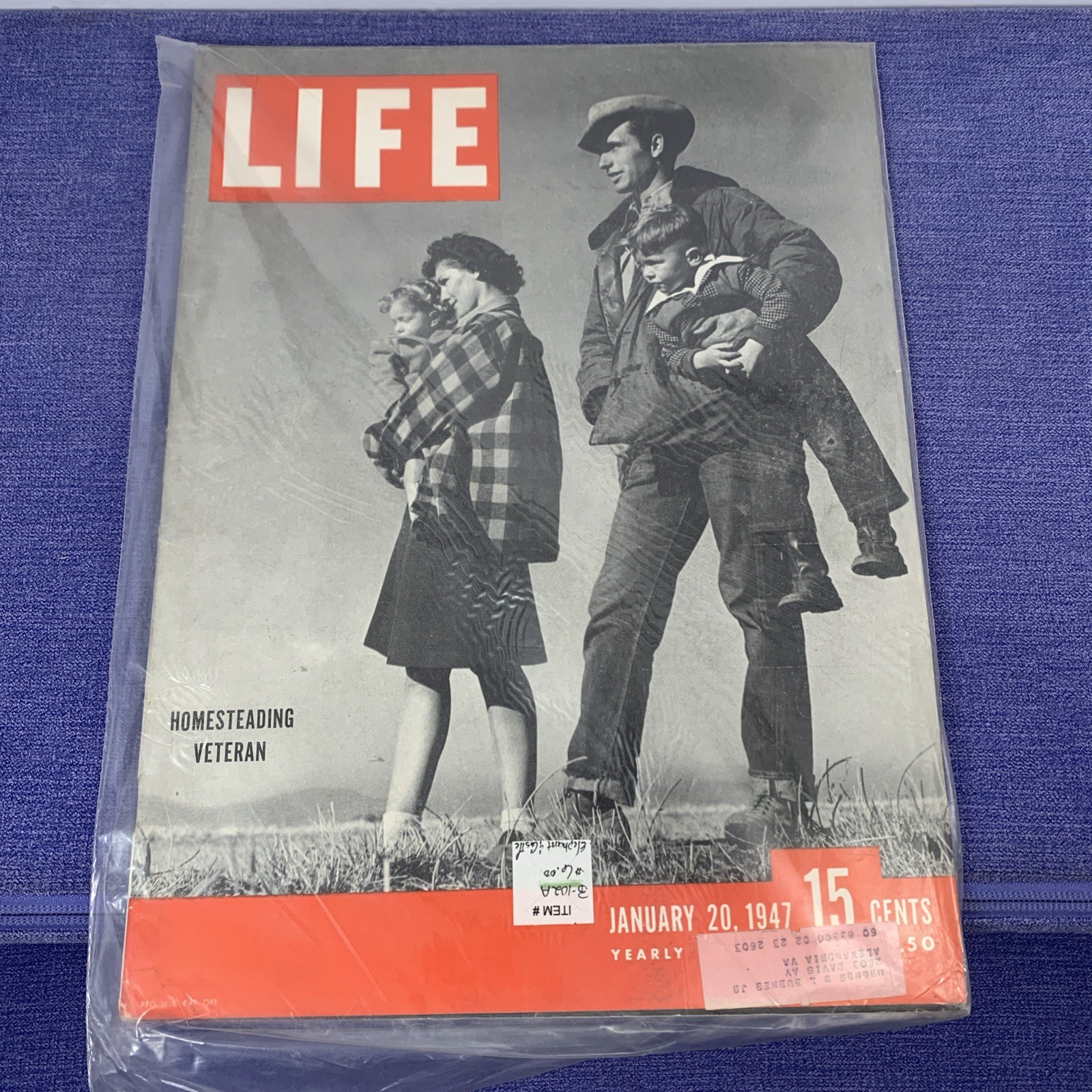 LIFE Magazine January 20, 1947 - Homesteading Veteran Cover