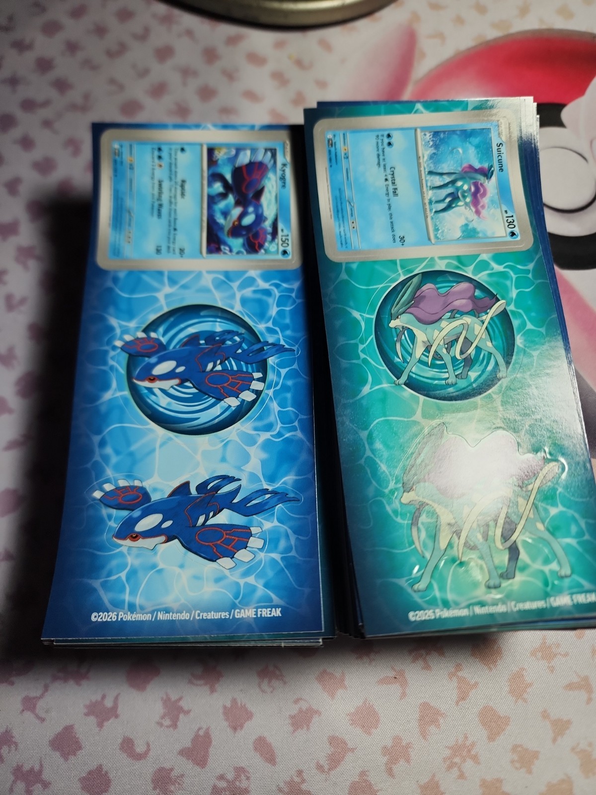 ×260 Kyogre 034/132/ Suicune 026/094 Meg Pokemon Sticker Lot Knockout Box ×260 Kyogre 034/132/ Suicune 026/094 Meg Pokemon Sticker Lot Knockout Box