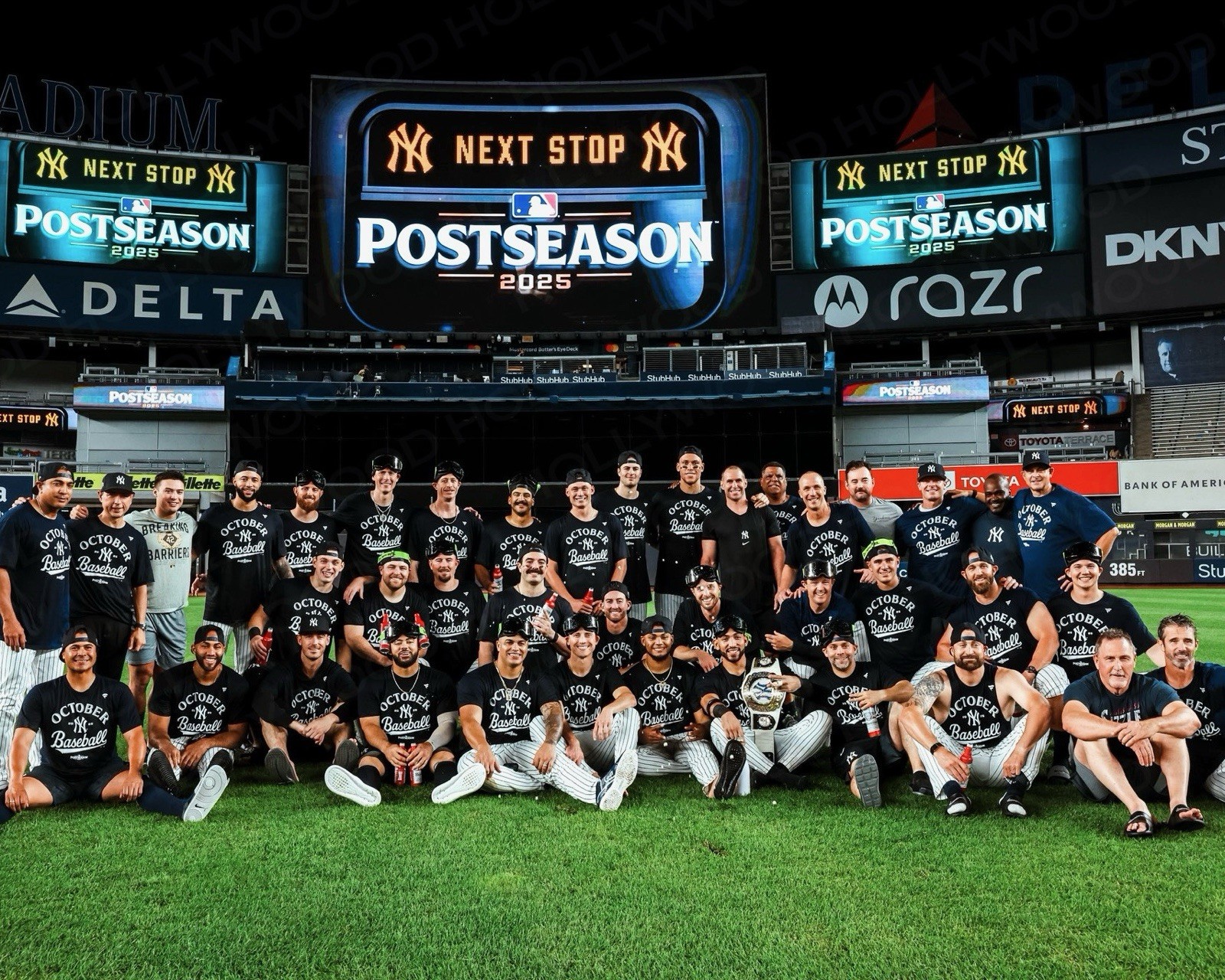 NEW YORK YANKEES 2025 AMERICAN LEAGUE WILD CARD TEAM 8x10 PHOTO #1 WM