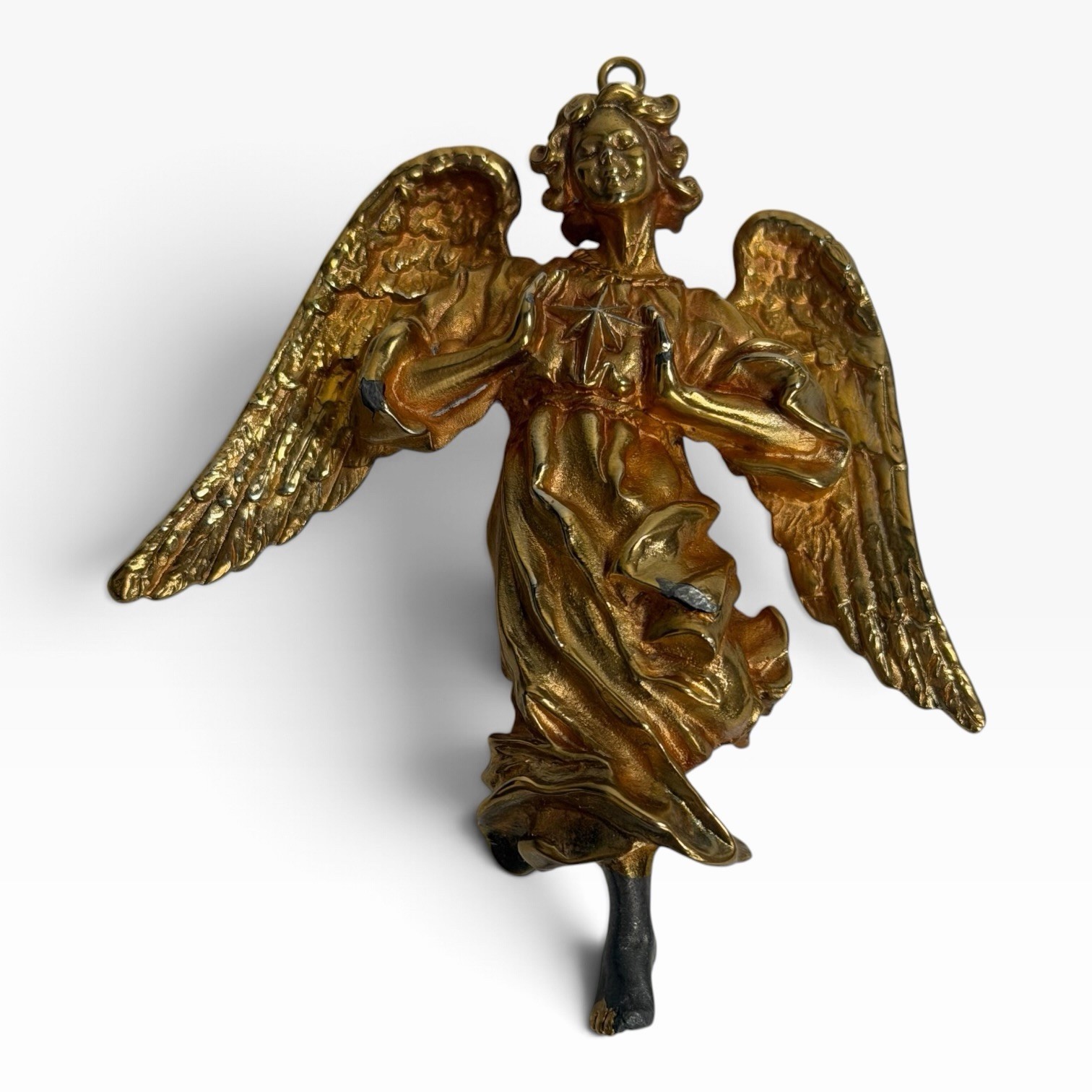 Extremely Rare (1/10) 1993 Hallmark KC Angel Gold Colorway Pewter KOC Ornament