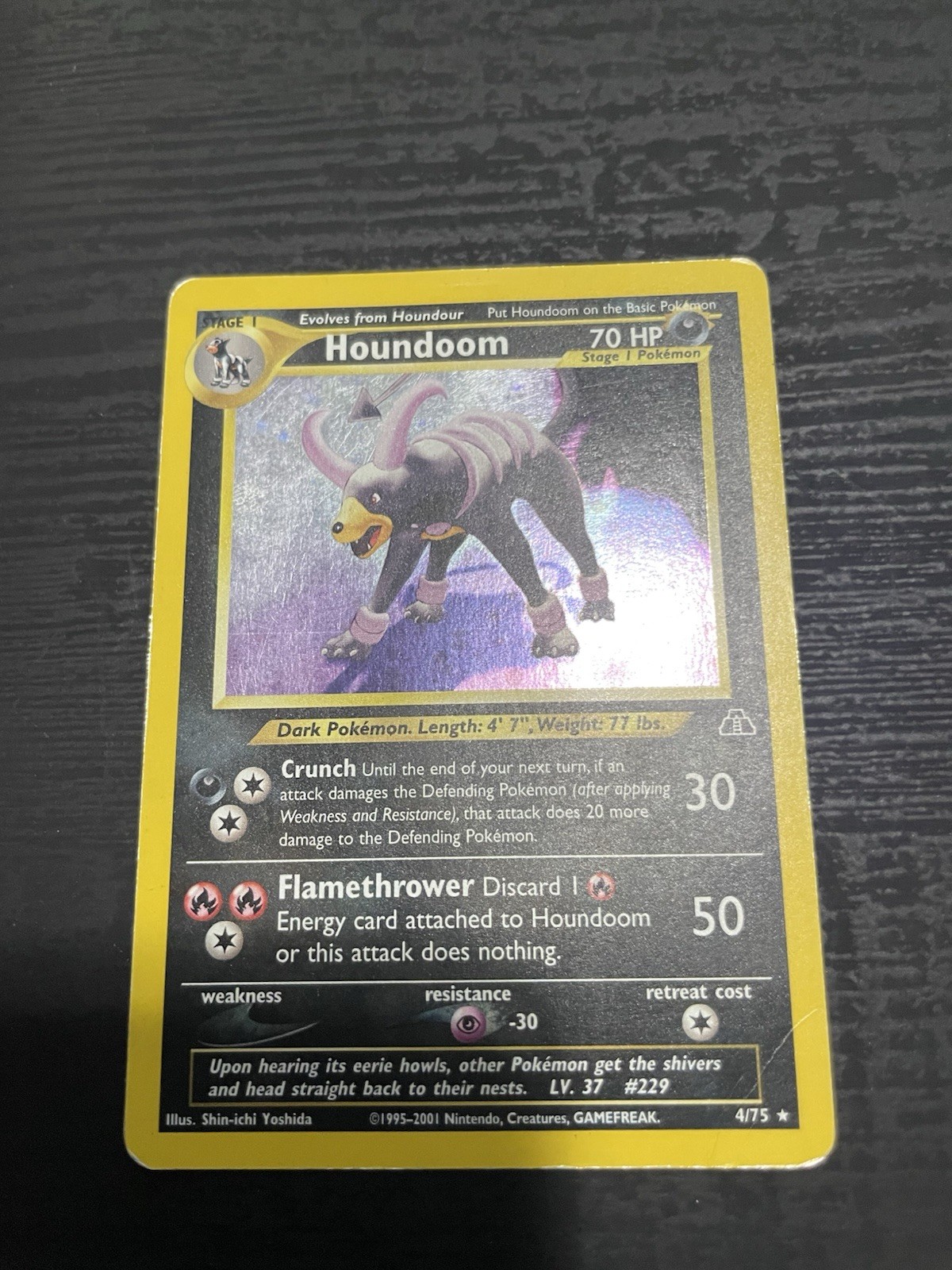 Houndoom Neo Discovery Holo Card 4/75 MP-HP Please see Photos
