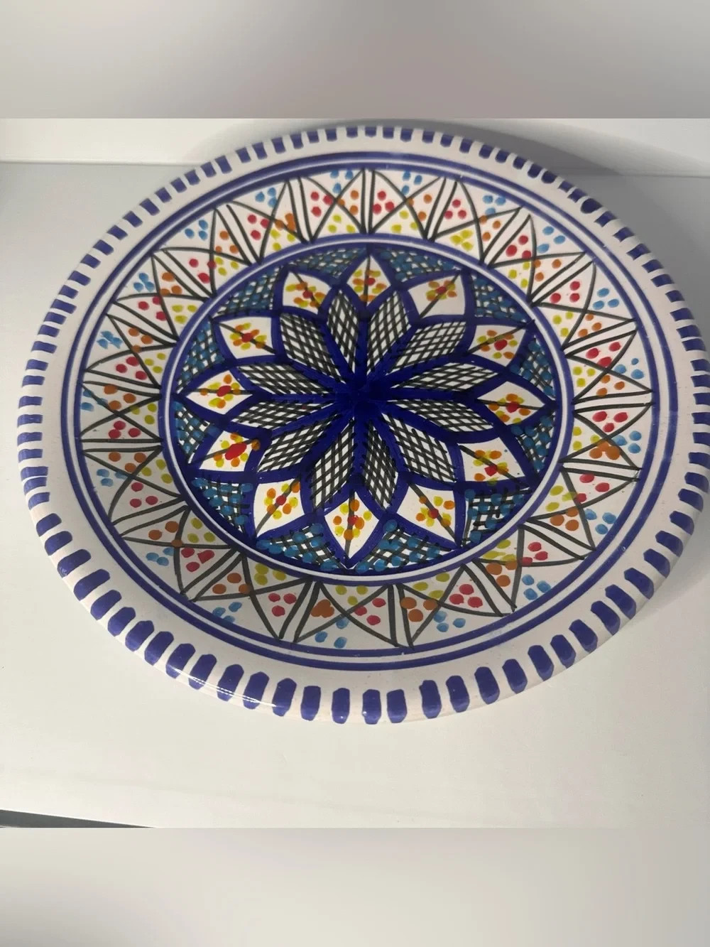 Estate Find Hand Painted Ceramic Plate 9.5\