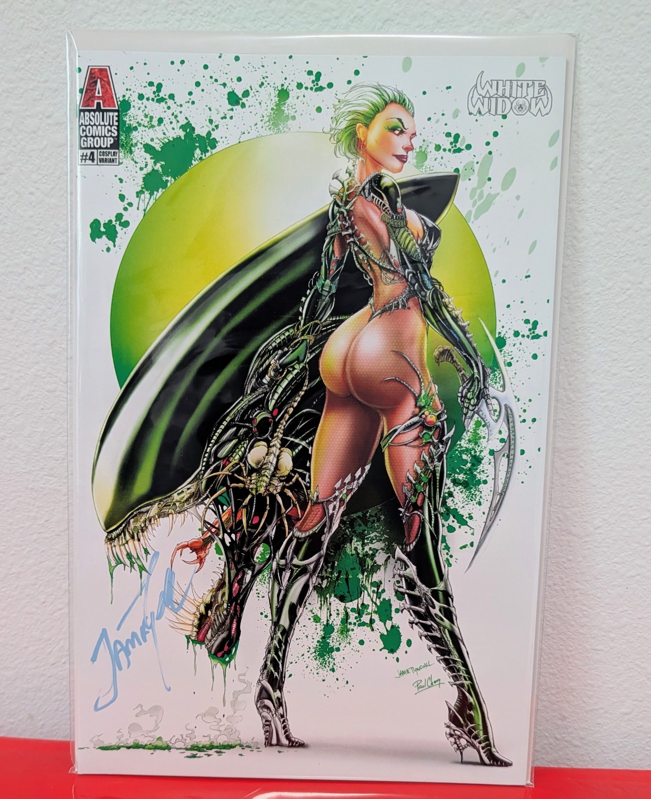 White Widow #4 Jamie Tyndall Alien Mashup Signed w/ COA