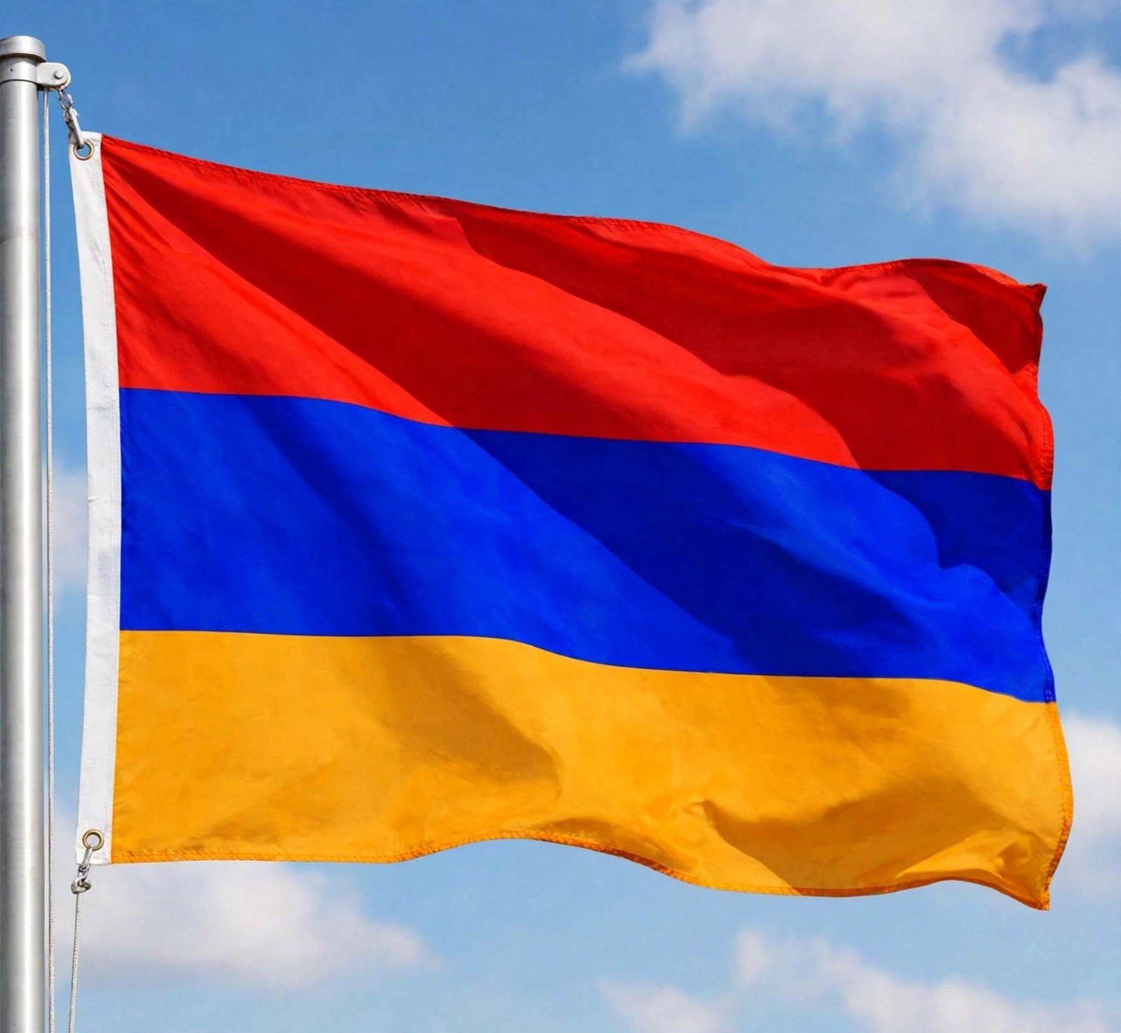 ARMENIA NATIONAL FLAG Yerevan ASIA EUROPE EURASIA 5X3