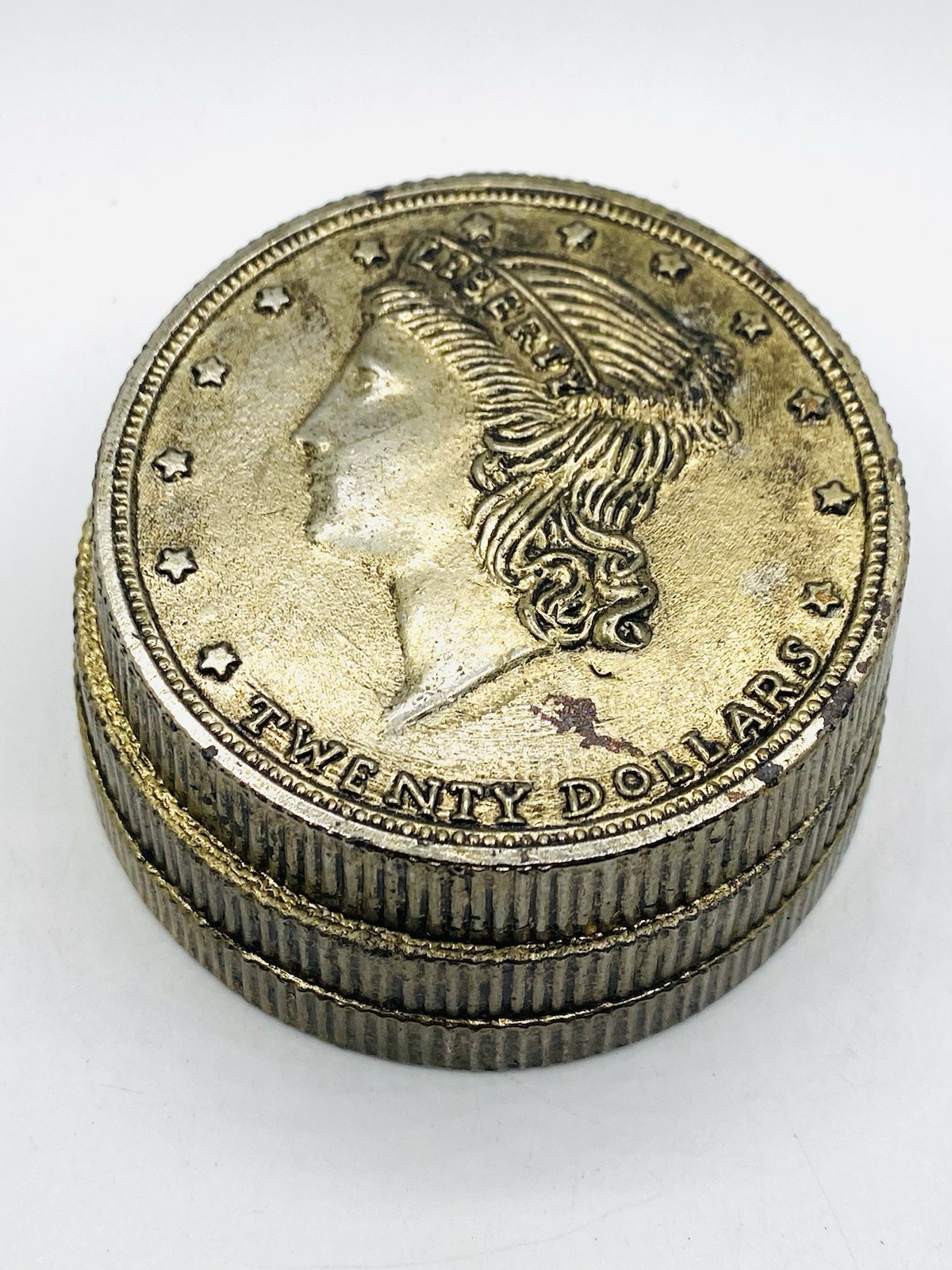 Vintage Bentley DESK CLOCK LADY LIBERTY morgan dollar \