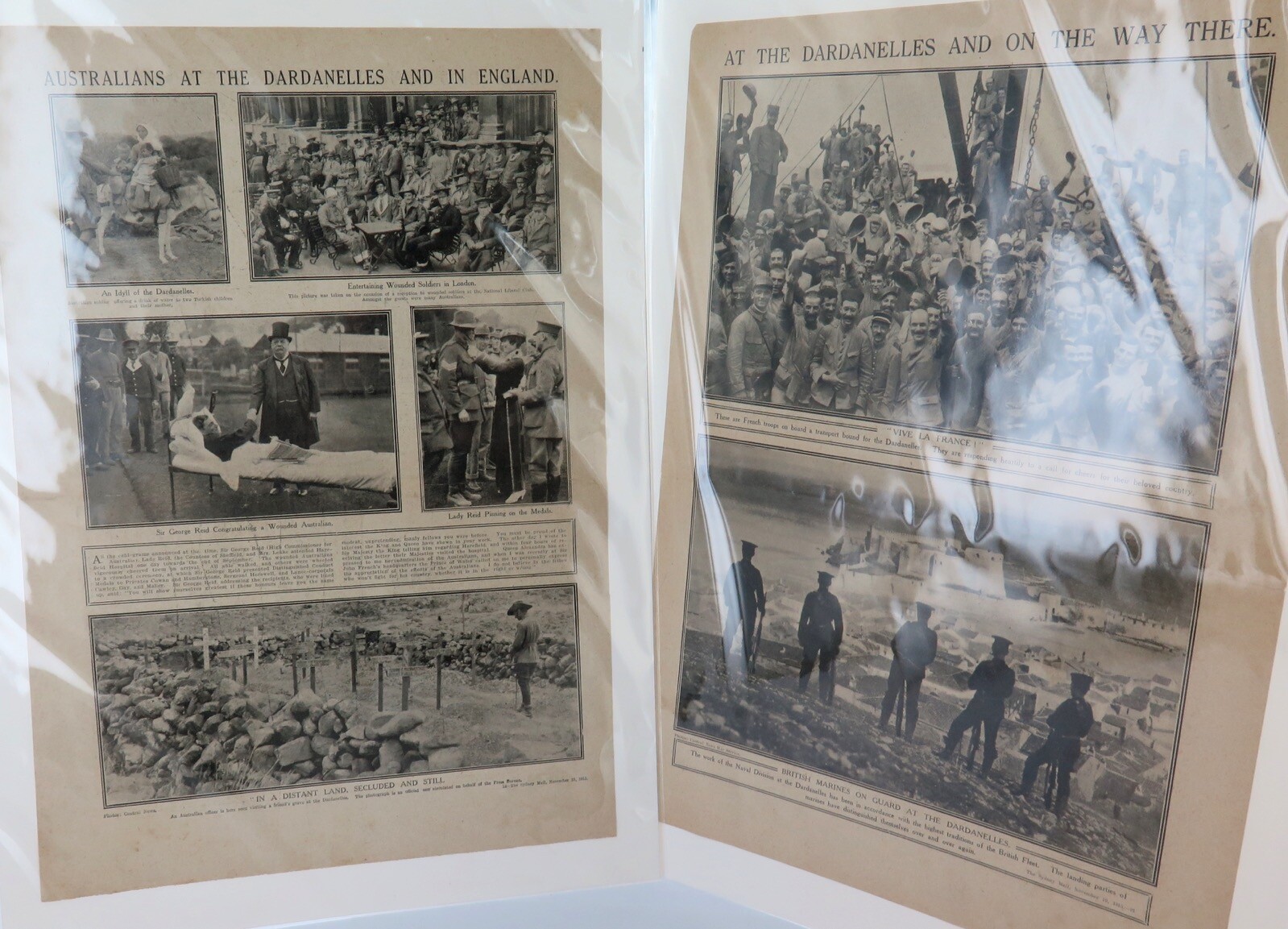 WW1 2 Pages ex Sydney Mail 1915. The Dardanelles.