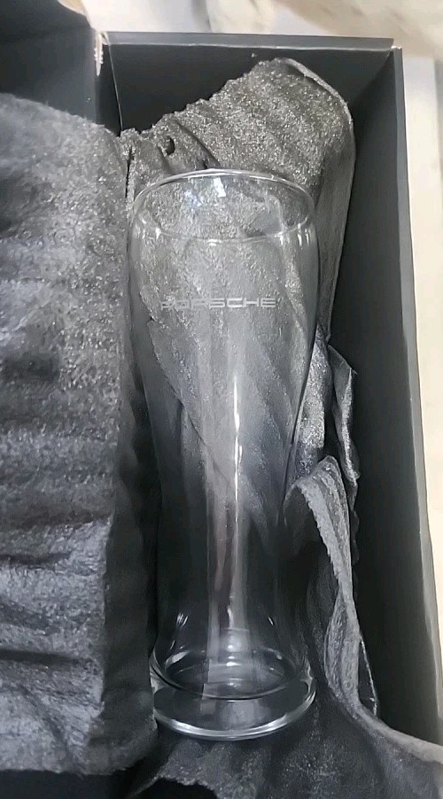 RARE Genuine Porsche Beer Drinking Glass
