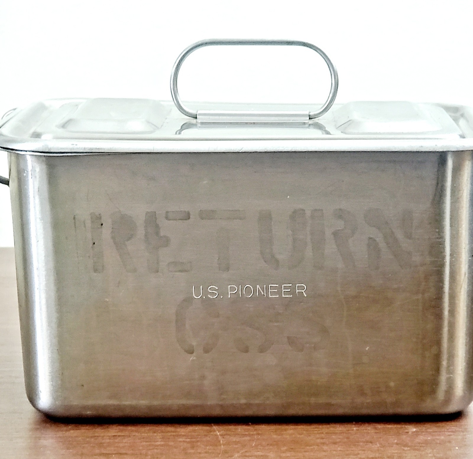 Vintage Military US Pioneer Stainless Steel CSS Returns Container