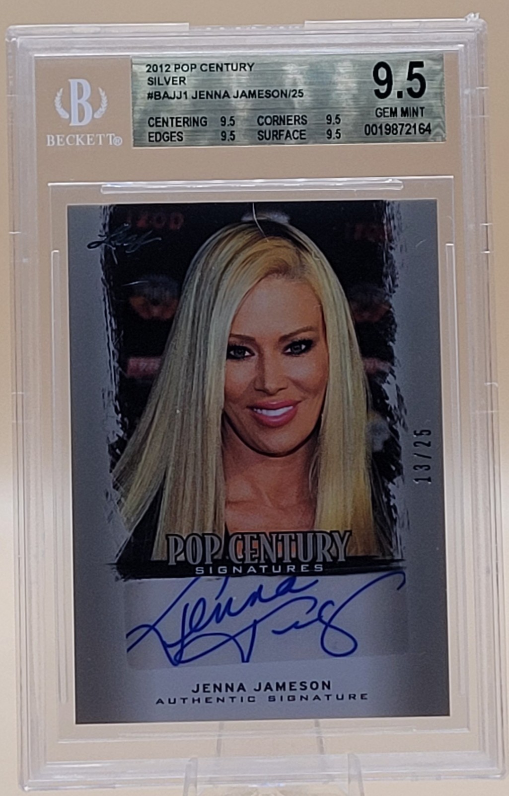 Jenna Jameson 2012 Leaf Pop Century Autograph Card 🔥 Silver /25 BGS 9.5 🔥