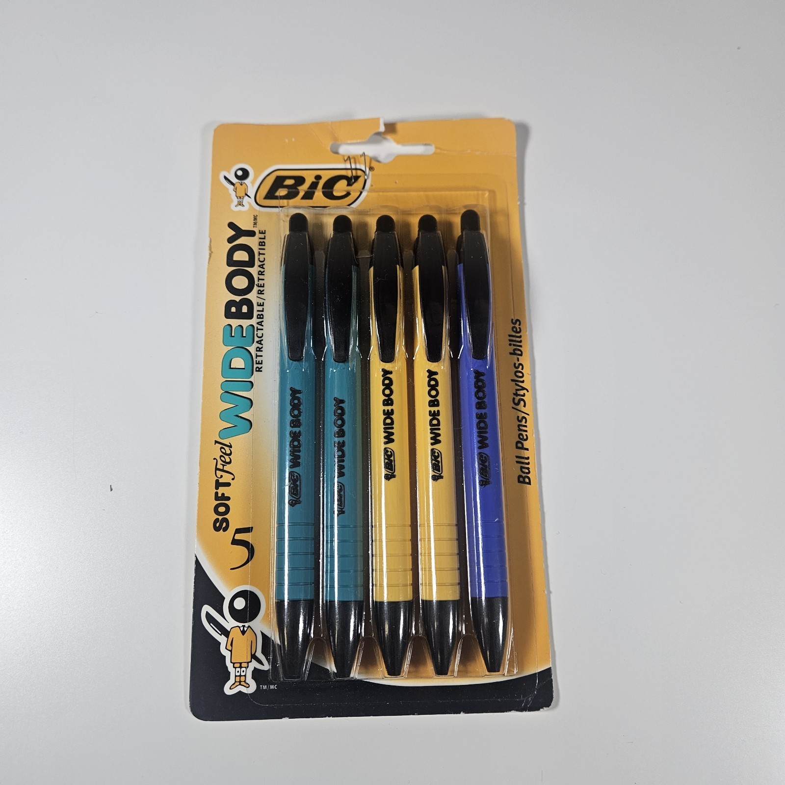 Vtg Bic Wide Body Retractable Soft Feel Grip Ball Point Pens 5 Pack Sealed Vtg Bic Wide Body Retractable Soft Feel Grip Ball Point Pens 5 Pack Sealed