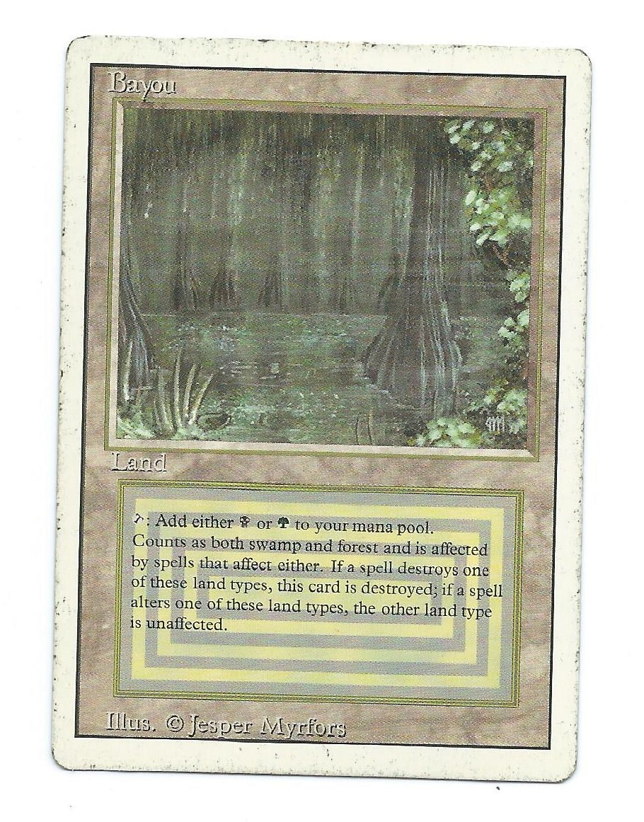 Magic MTG 1x Bayou Revised English Dual Land Gathering www_MoxBeta_com