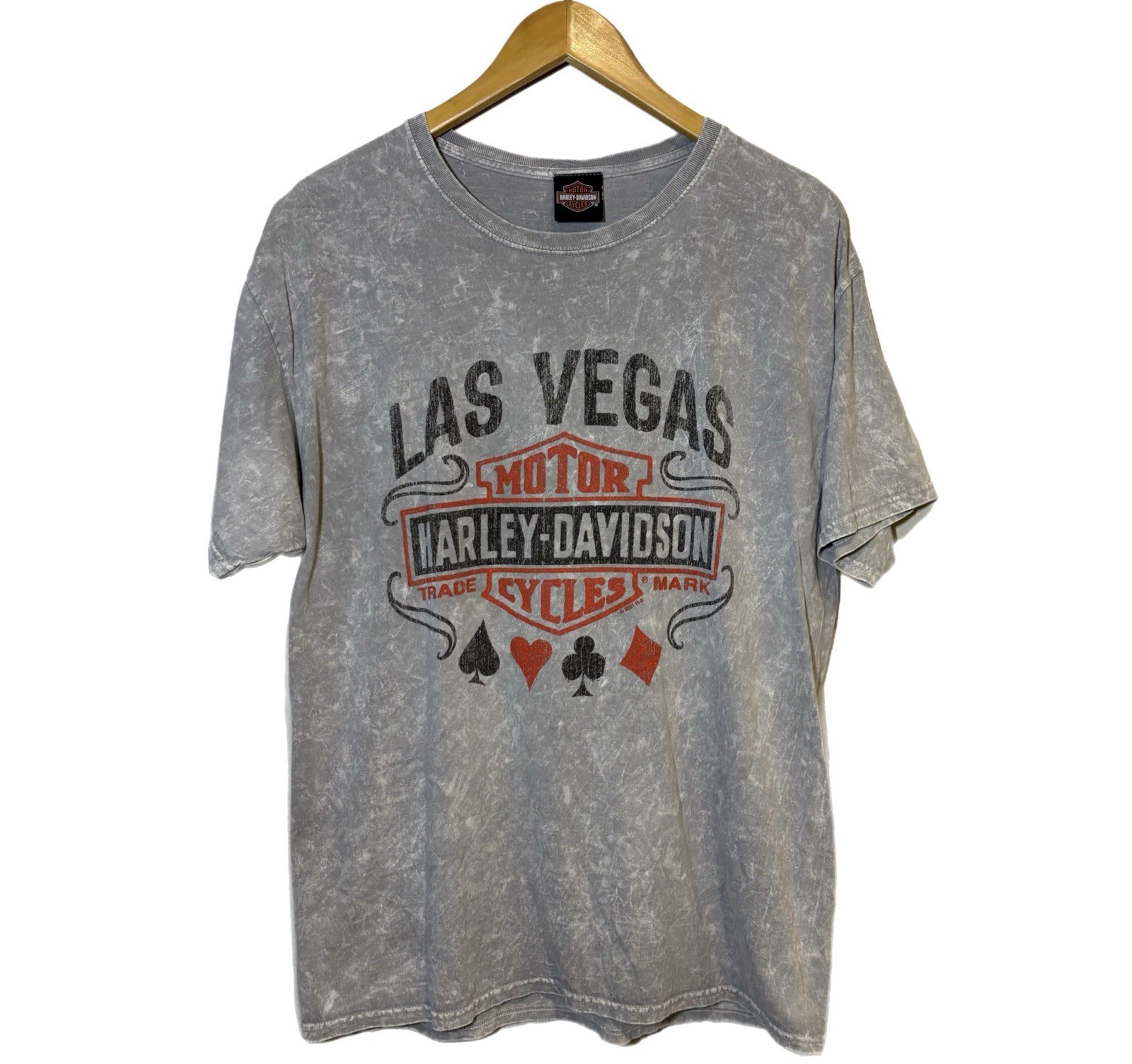 Harley-Davidson Las Vegas Card Themed Tee Shirt Men\'s Large Retro Style