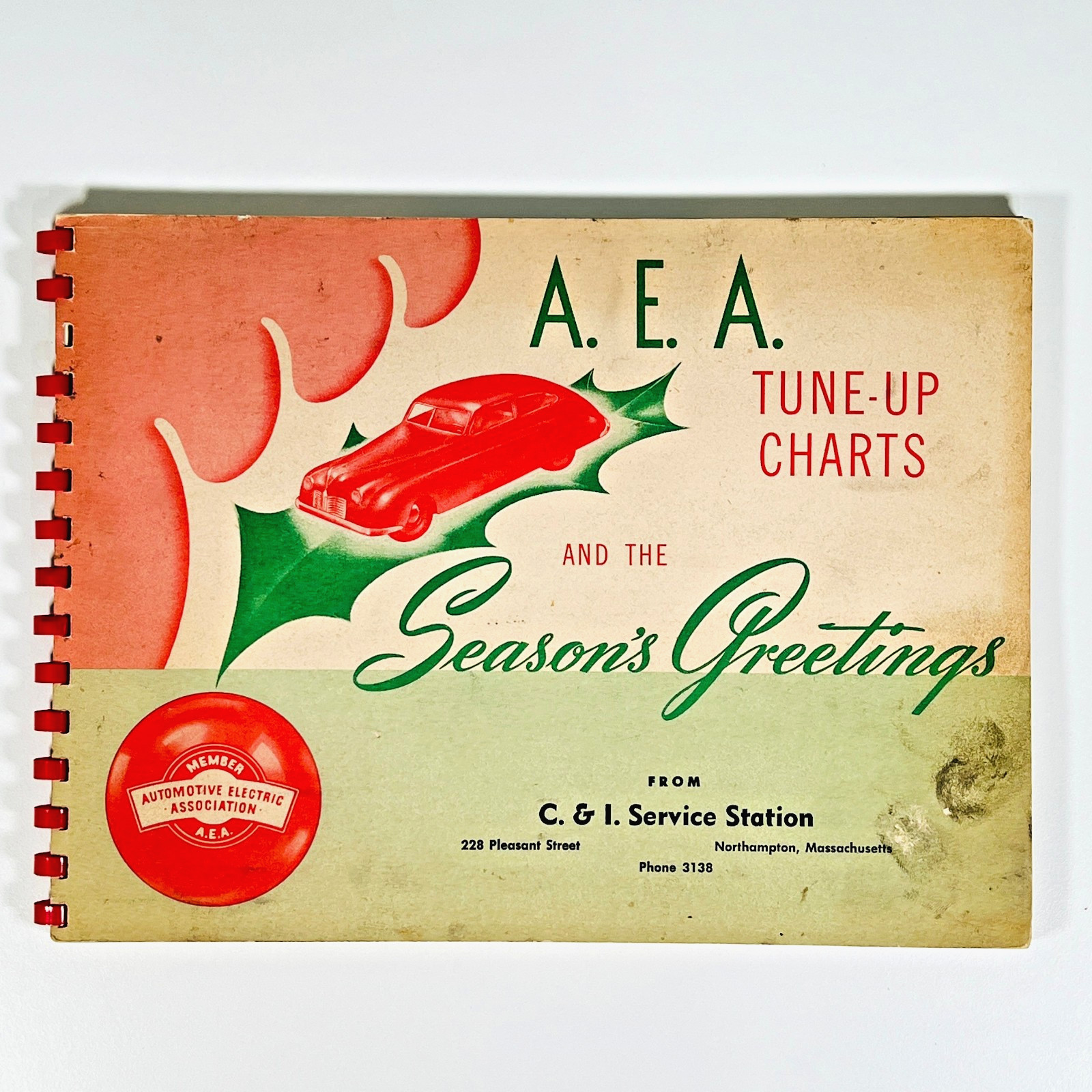 Vtg 1947 AEA Tune-Up Charts Booklet Buick Cadillac Dodge Plymouth Gas Station
