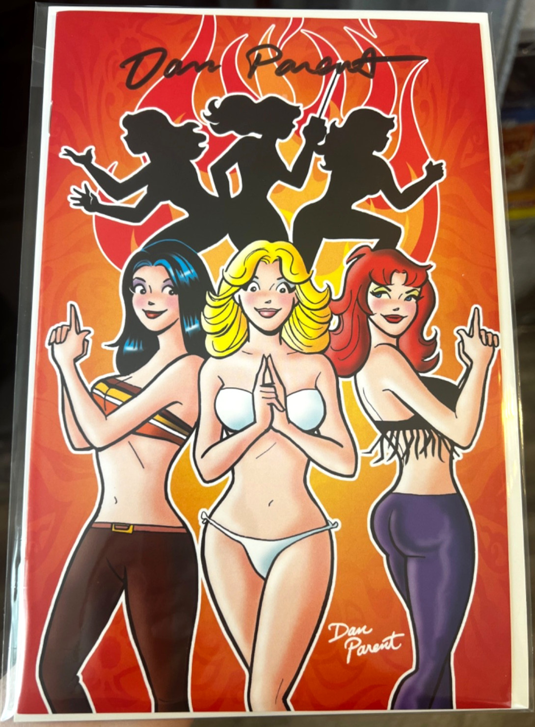 Archie’s TV Laugh-Out #79 Charlie's Angels SIGNED Dan Parent Variant w/ COA