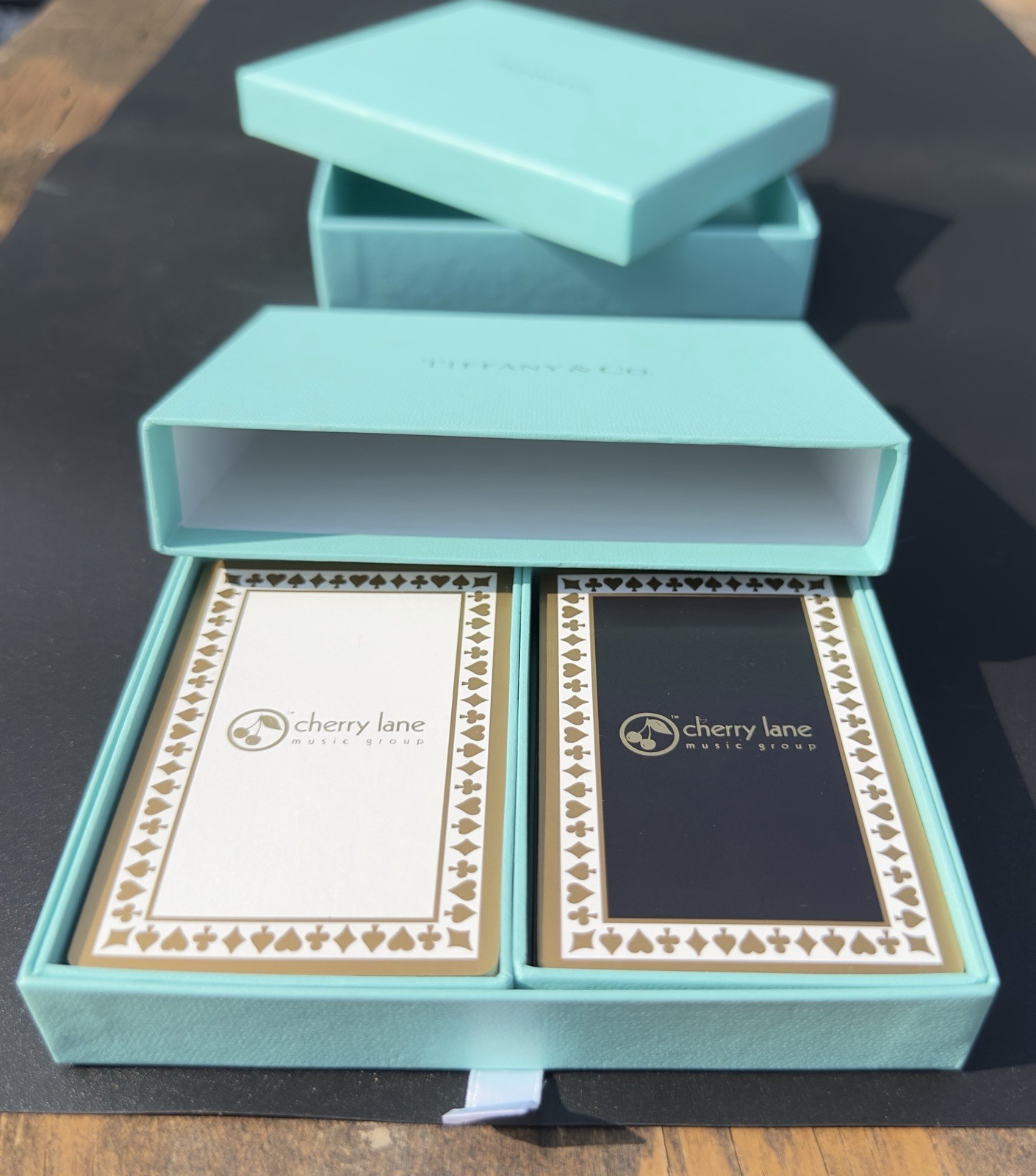 Vintage Tiffany & Co. CHERRY LANE Music Group Custom Double Deck Playing Cards