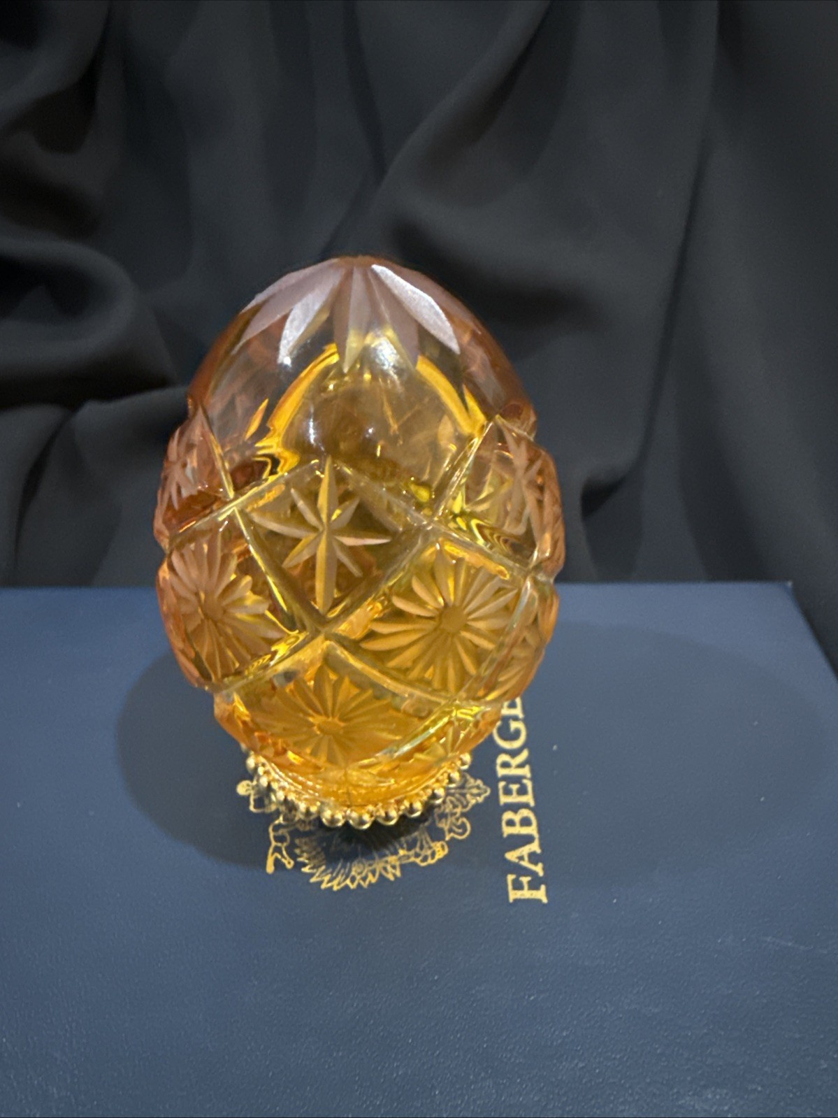 RARE Limited Edition #2368 Imperial Faberge Canary Yellow Crystal Egg