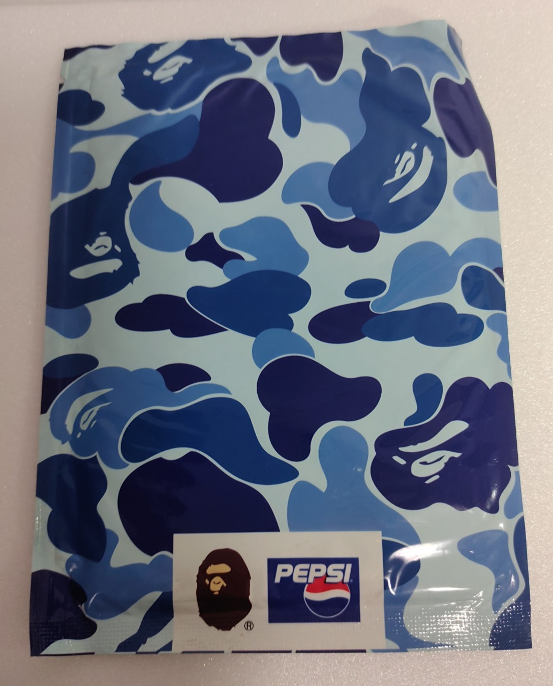 A BATHING APE  Pepsi 2001 Collaboration Unopened Postcard Handkerchief Camo Rare