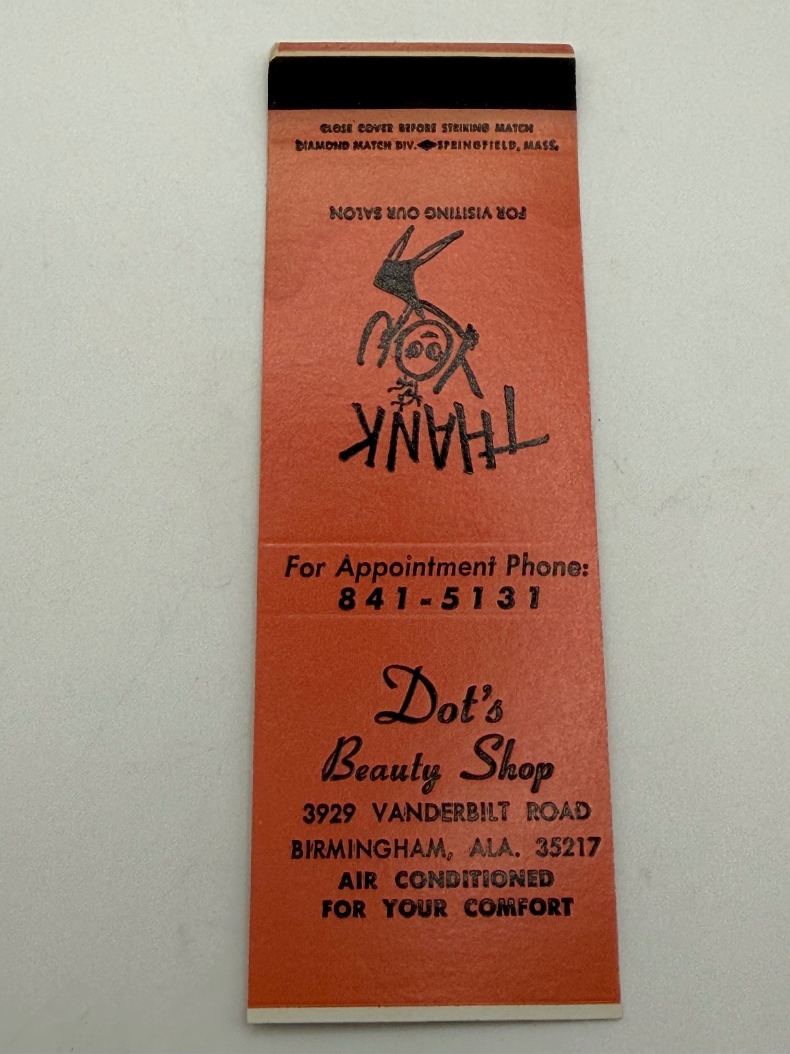 Vintage Dot's Beauty Shop Birmingham AL Matchbook Diamond Match Co. Vintage Dot's Beauty Shop Birmingham AL Matchbook Diamond Match Co.